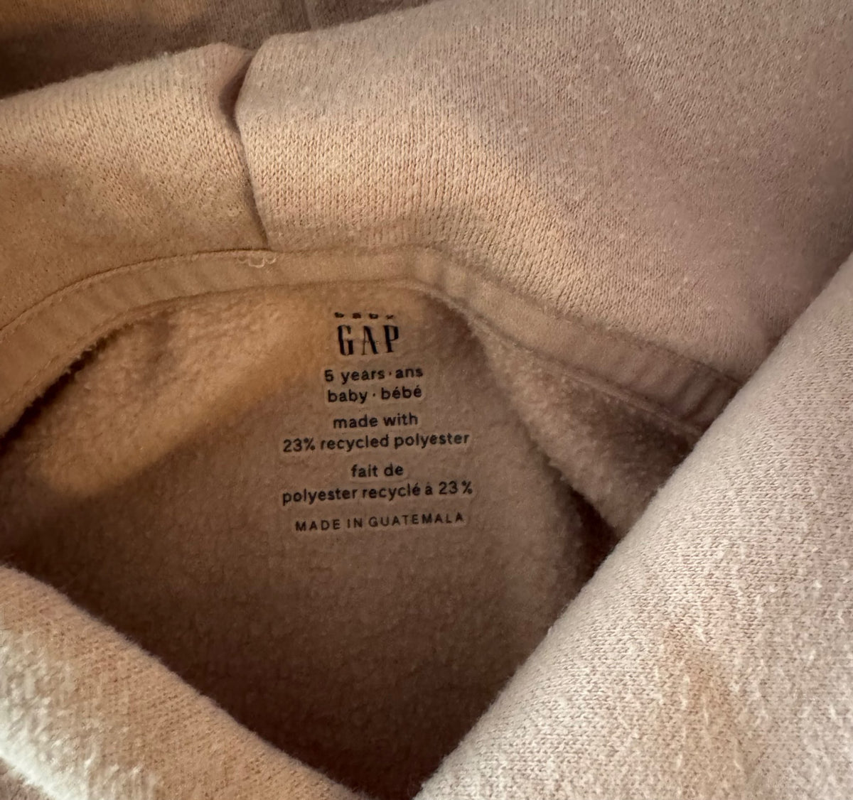 Light Pink Gap Hoodie, Kids 4/4T