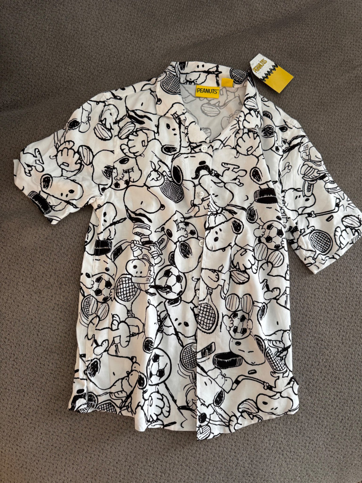 Peanut’s Button Up Shirt , Kids 8