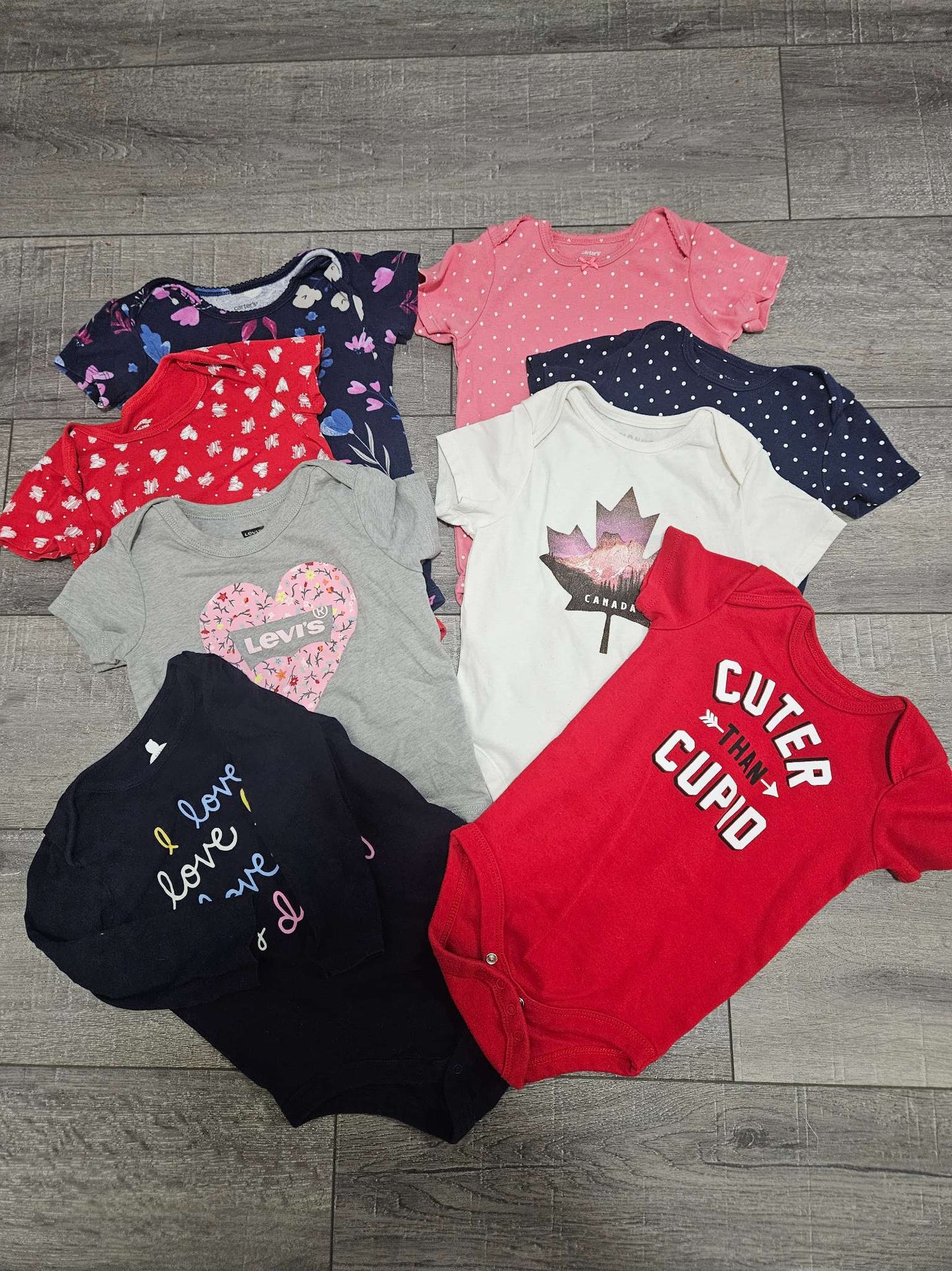 8pcs Bodysuits, Kids 24 Month (18-24M)