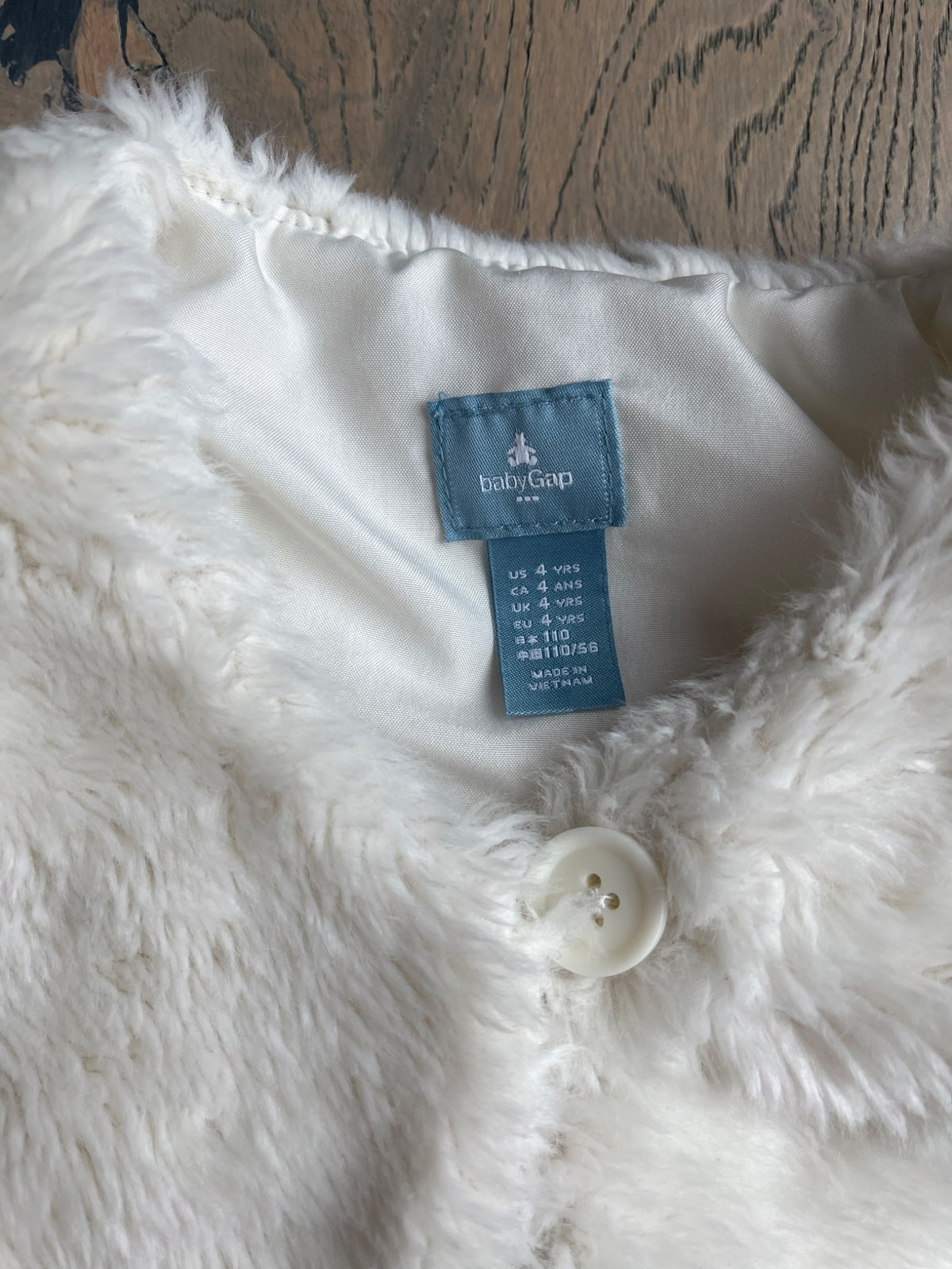 Gap fur vest , Kids 4/4T