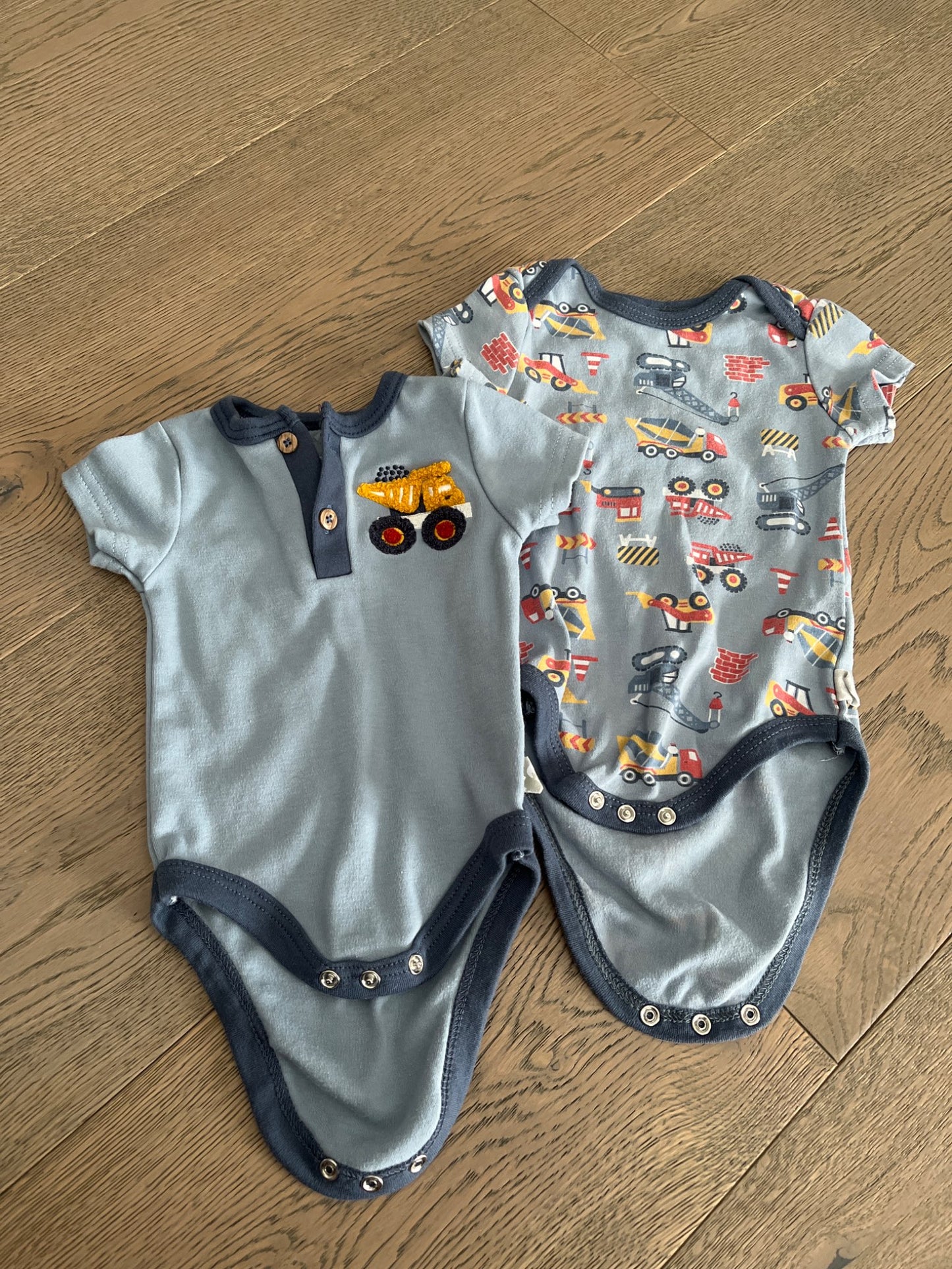 Construction Truck Onesies, Kids 6 Month (3-6M)
