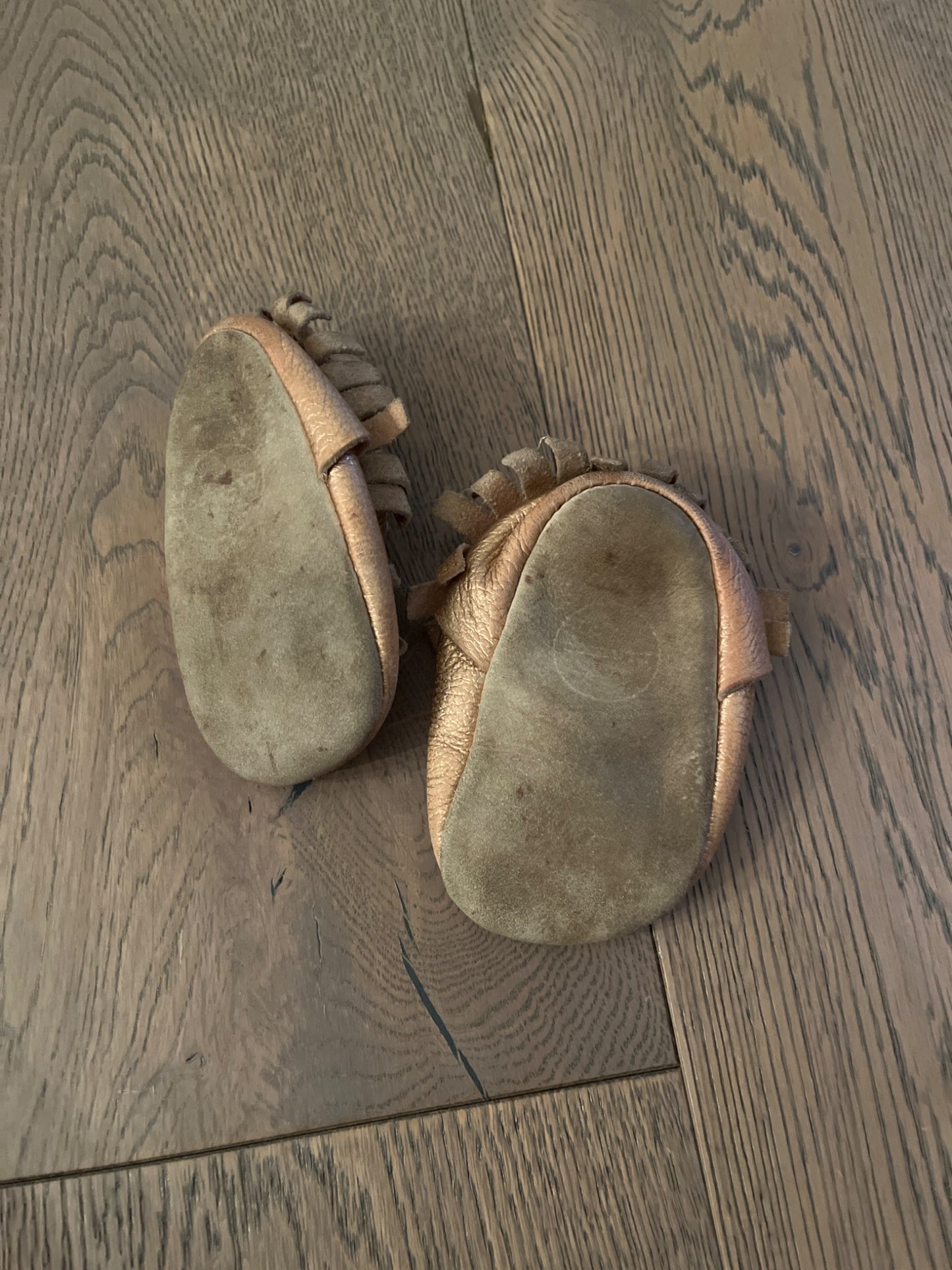Rose gold minimocs, Shoes 3 (Baby: 0-12 mth)