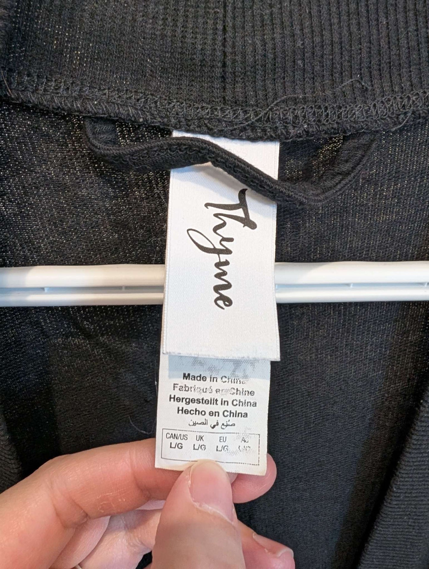 Thyme Maternity Size Large Long Black Cardigan, Maternity L (12-14)