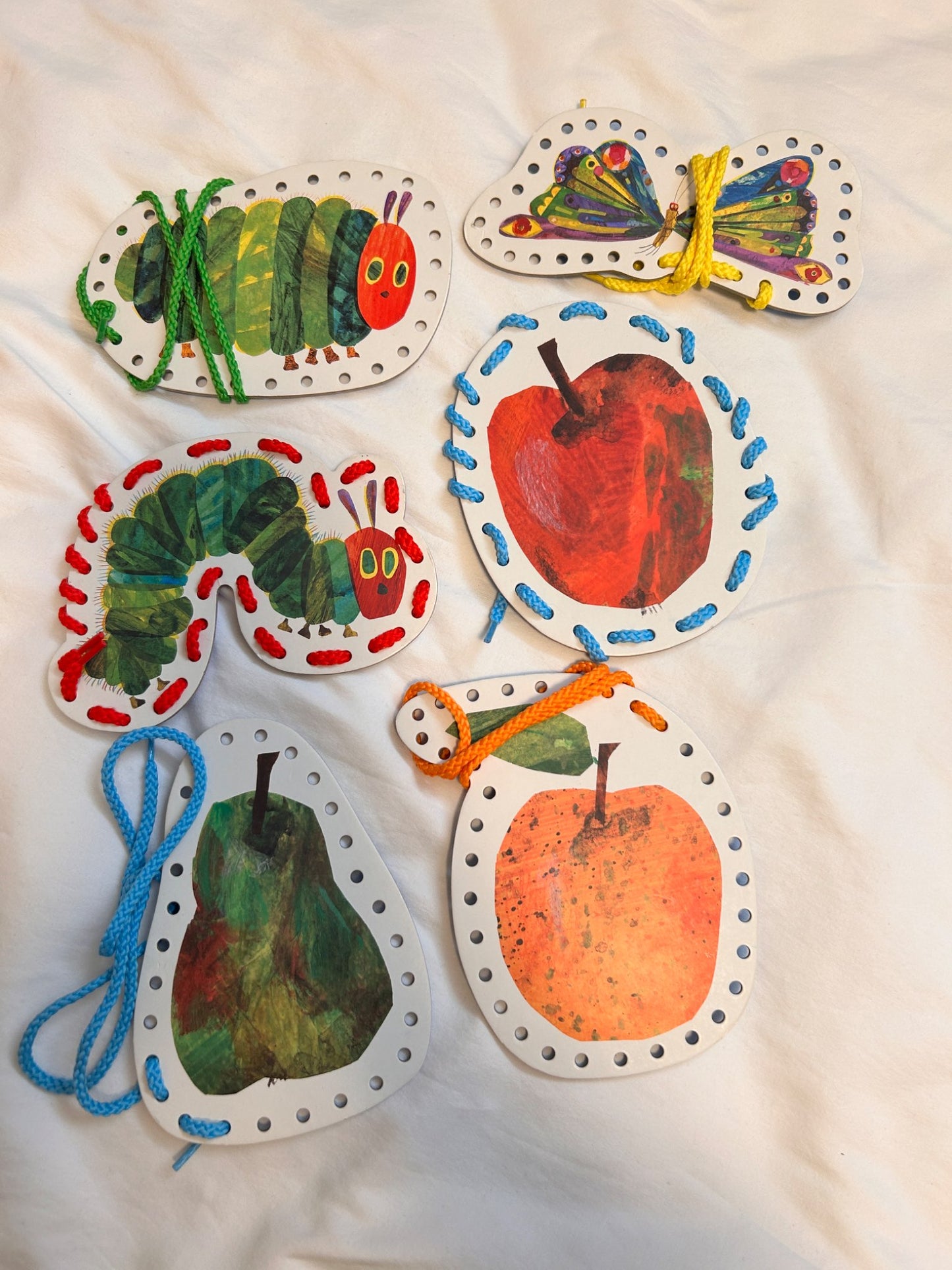 Hungry Caterpillar lacing cards