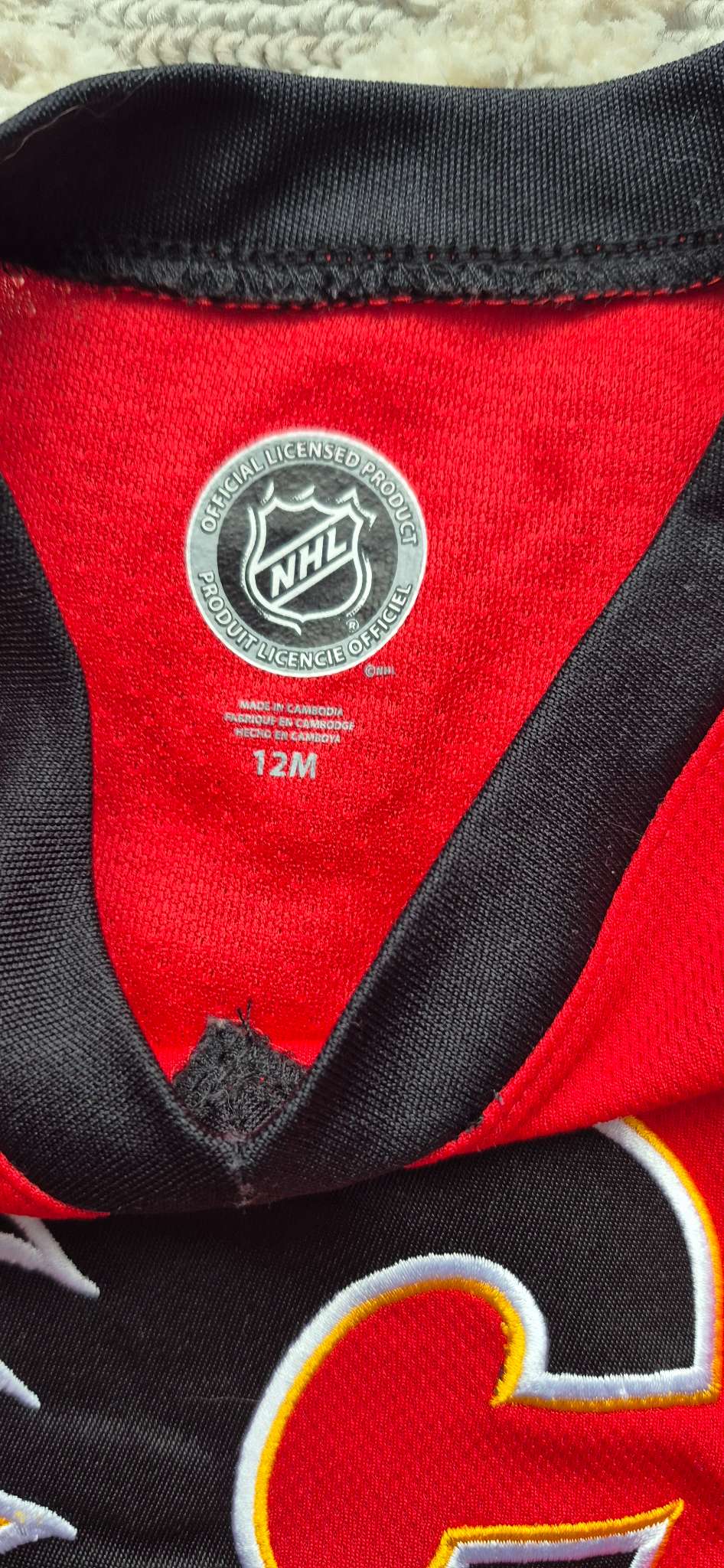 Calgary Flames Jersey, Size 12 months, EUC, Kids 12 Month (9-12M)