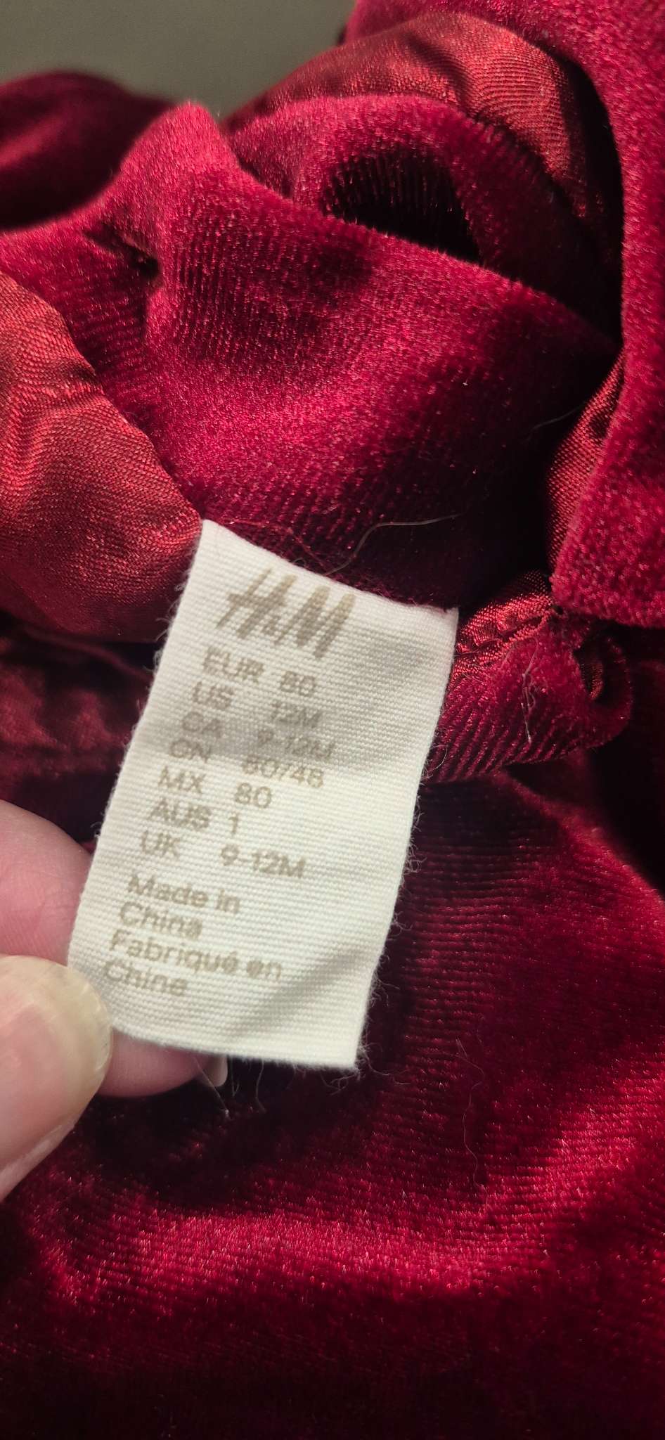 Girls Red Velvet Holiday Dress, Size 9-12 months, EUC, Kids 12 Month (9-12M)