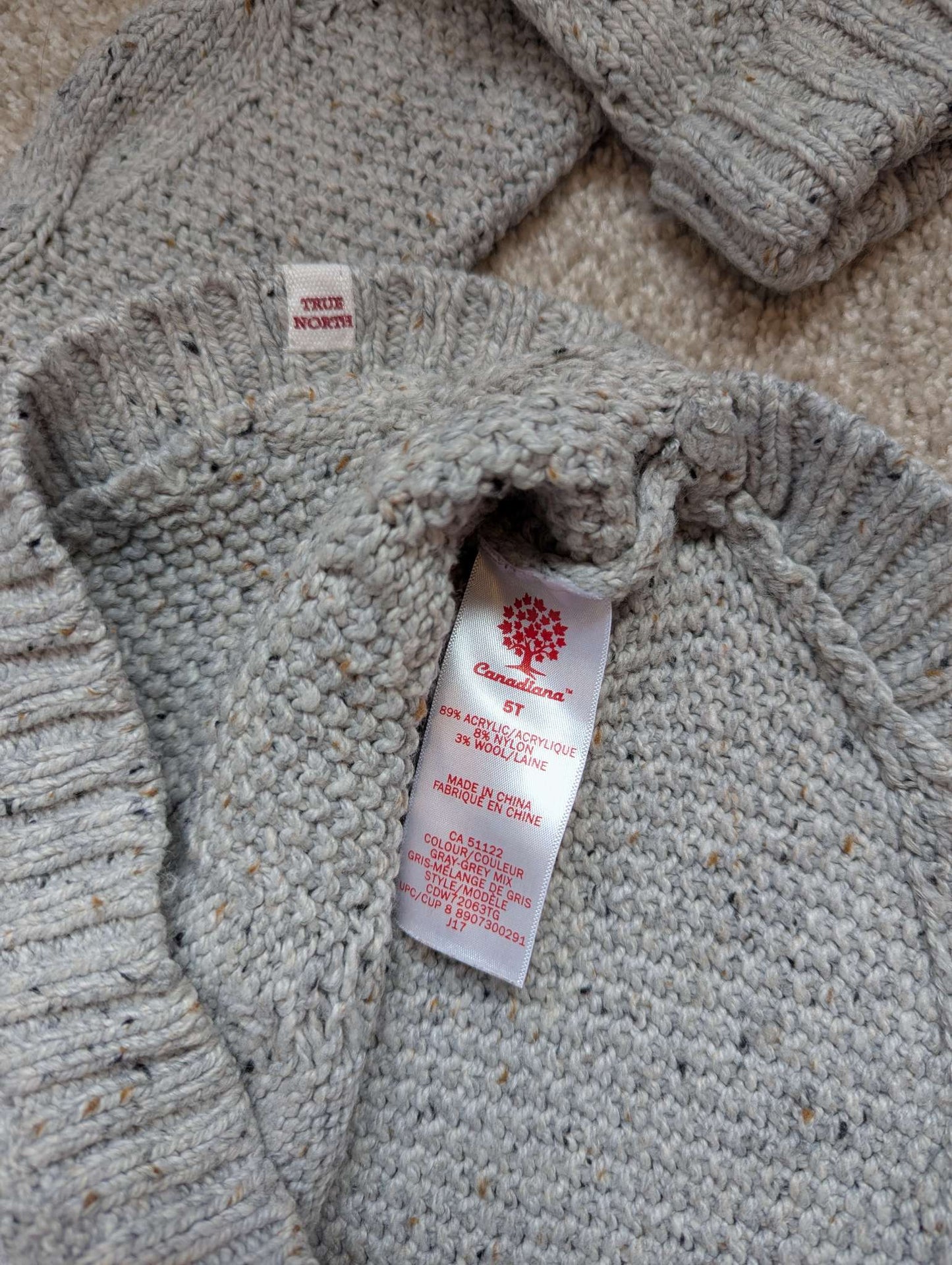 Canadiana knit sweater , Kids 5/5T