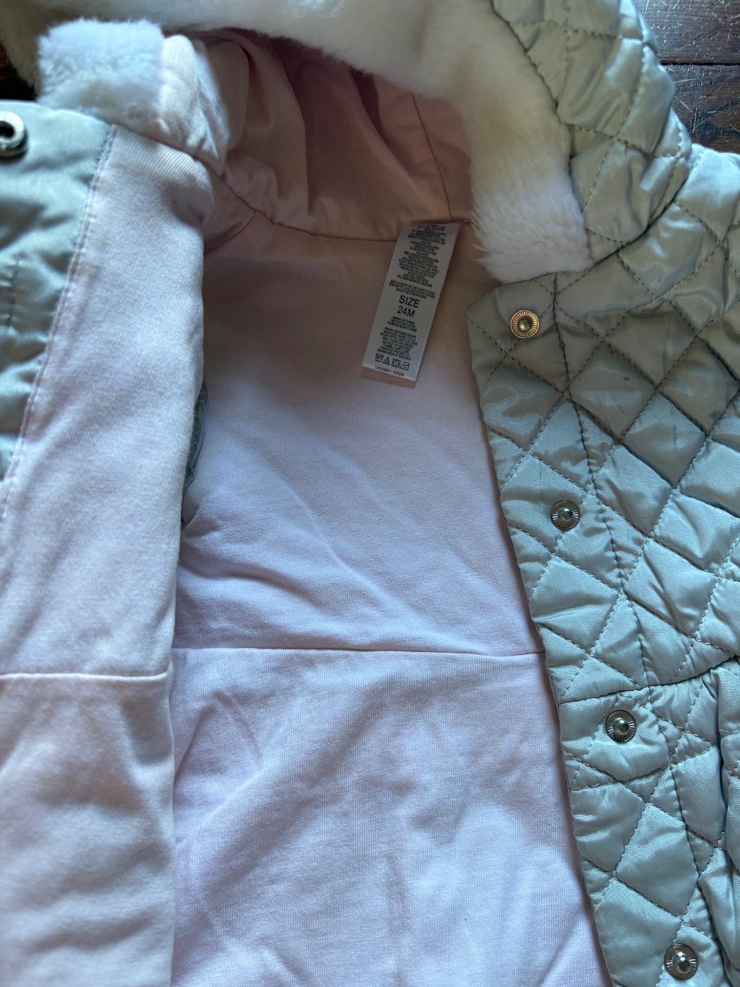 Grey Quilted Vest 24 months, Kids 24 Month (18-24M)