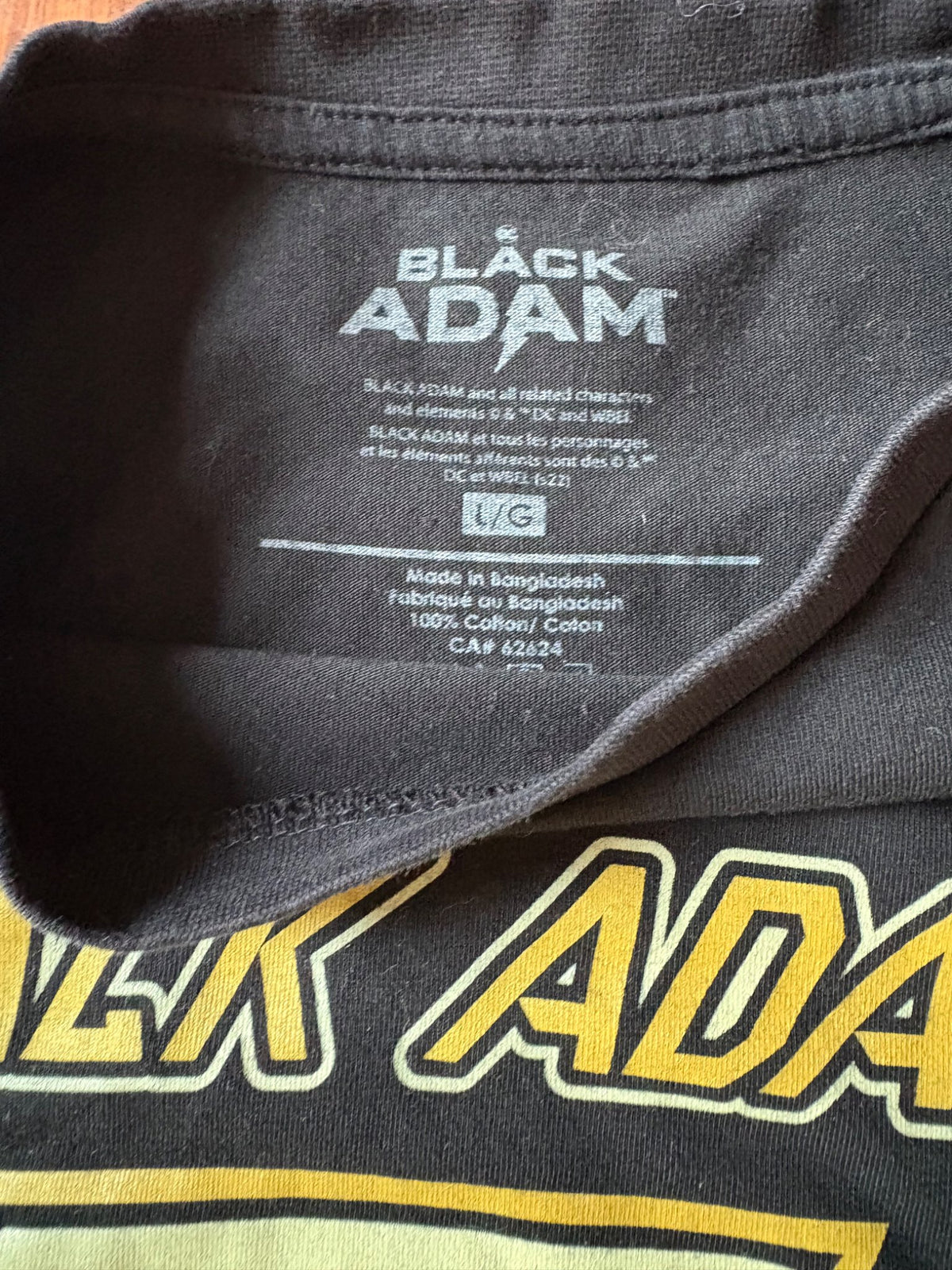 Black Adam Shirt large 10 youth, Kids 10