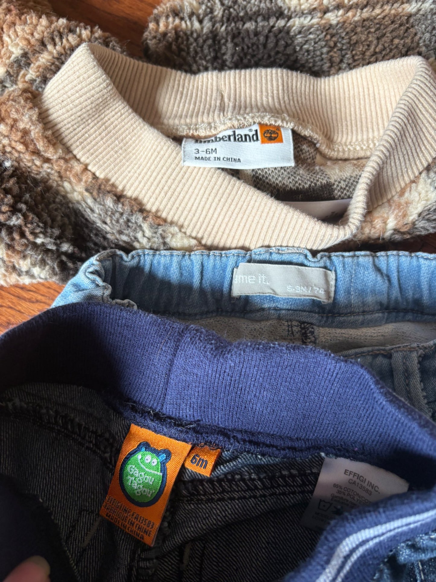 Baby jeans and fleece pants 6-9 months , Kids 9 Month (6-9M)