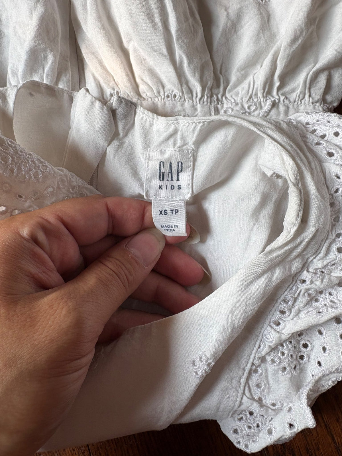 Gap white dress size XS, Kids 5/5T