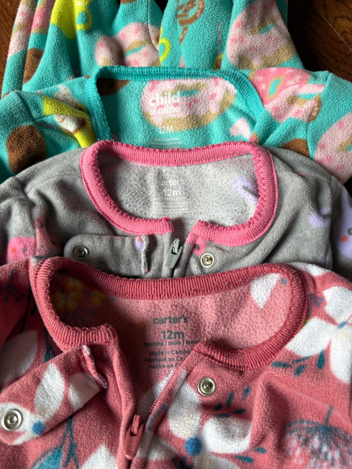 Carters Fleece Pjs 12 months , Kids 12 Month (9-12M)