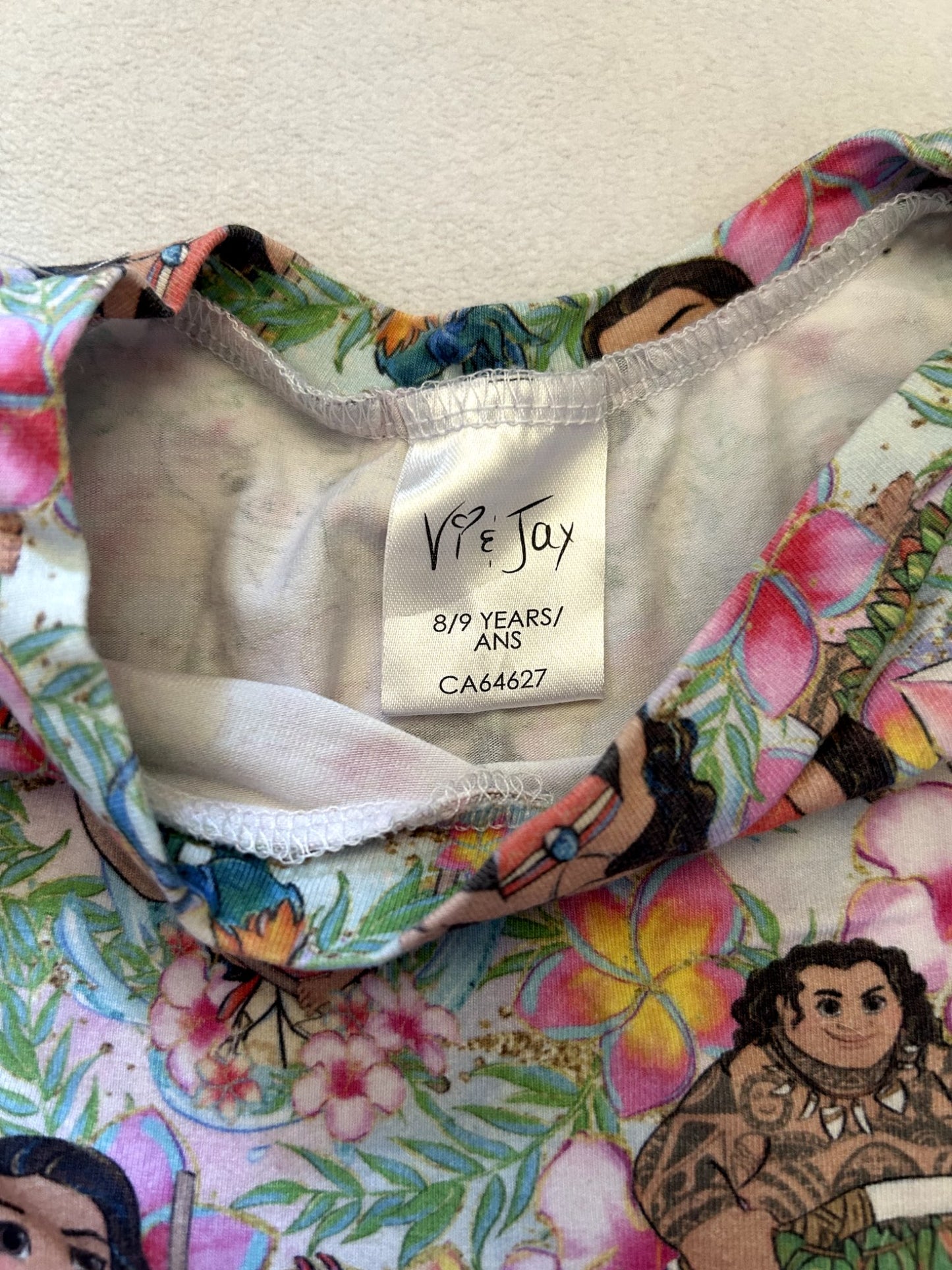VGUC - Small Shop, Vi&Jax, Bamboo-Cotton Play dress, Disney Moana print, size 8/9. retails $65 new, Kids 8