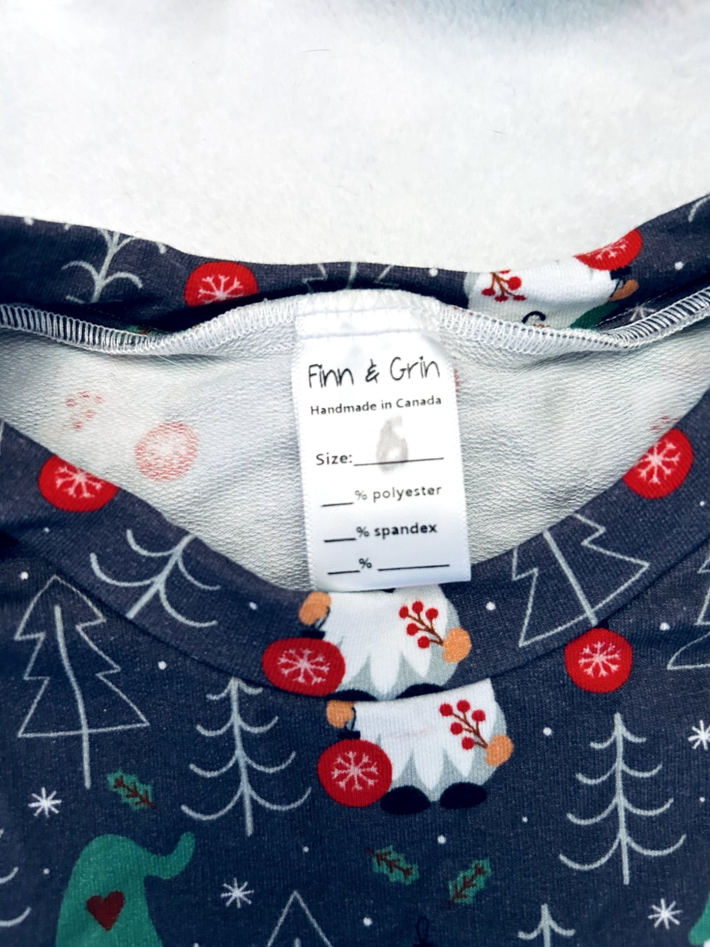EUC - Small Shop, Finn & Grin, Dress, Christmas Gnome print, size 6, retails $55 new, Kids 6/6X