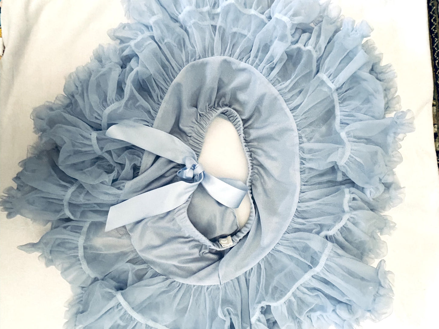 VGUC - Olivia Rose, Llayered tulle ruffle skirt, grey, size 1-3 years , Kids 12 Month (9-12M)