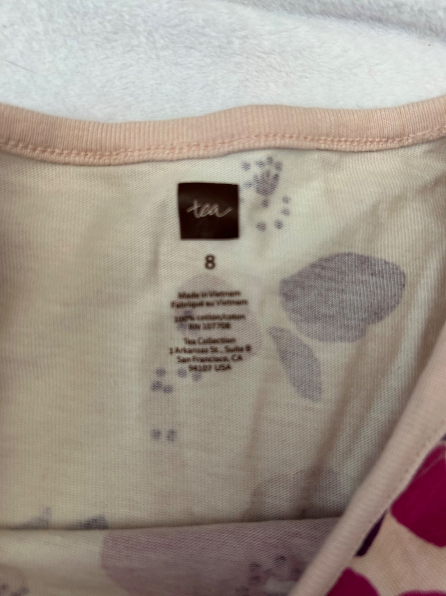 EUC - Tea Collection, Pink Floral Long Sleeve Dress, Size 8, retails for $45 new, Kids 8