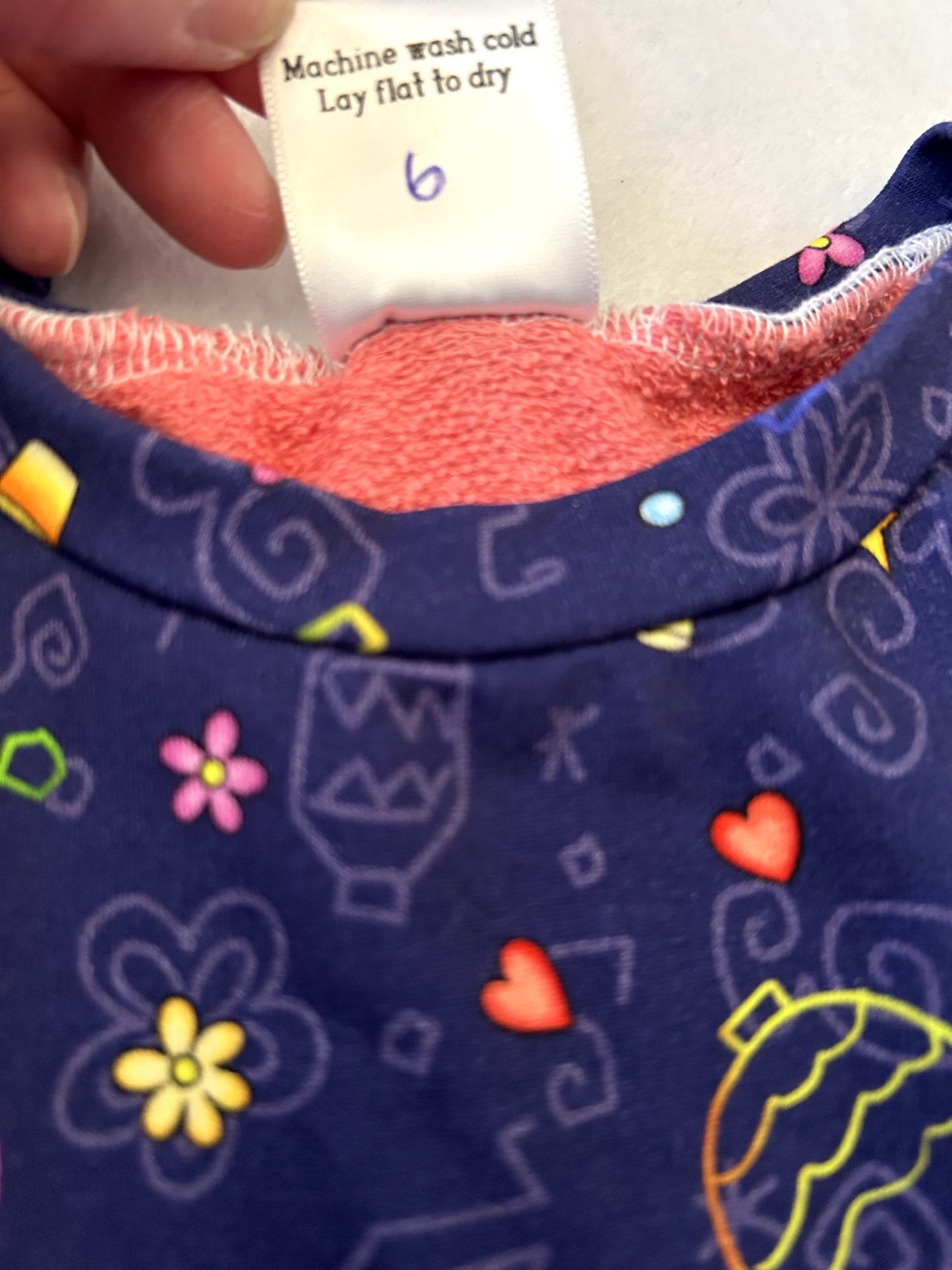 EUC - Small Shop, Bear & Roo, short sleeve peplum, Disney Rapunzel print, size 6, Kids 6/6X