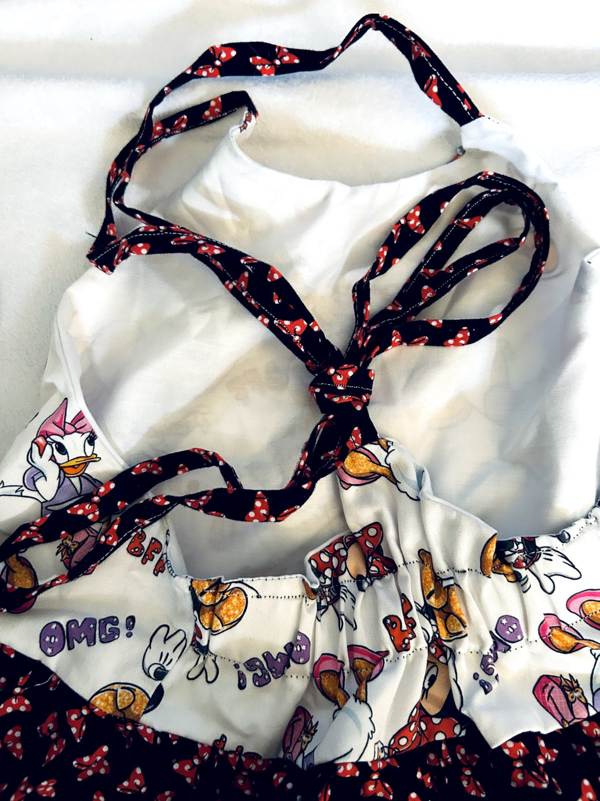 EUC - Small Shop, Tulle & Tiny, Adjustable Summer Dress, Disney Minnie & Daisy print, Size 6, retails $100, Kids 6/6X