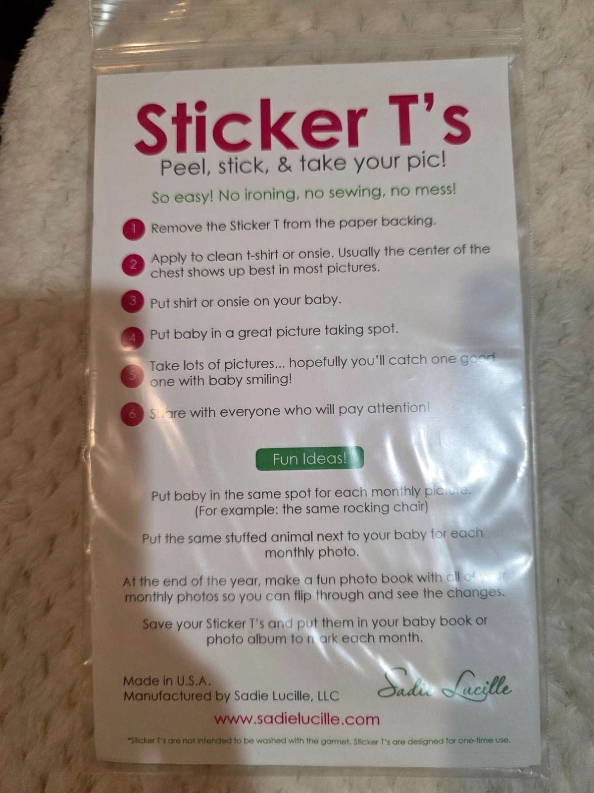Sticker T's milestong stickers