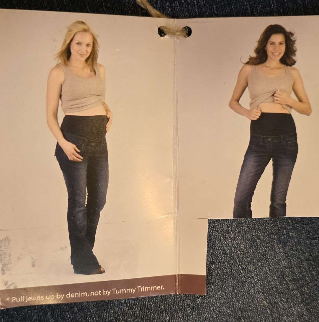 Women's Lilac Maternity Jeans - Scoop Pocket Tummy Trimmer Denim (Bootcut). XL BNWT, Maternity XL (16-18)