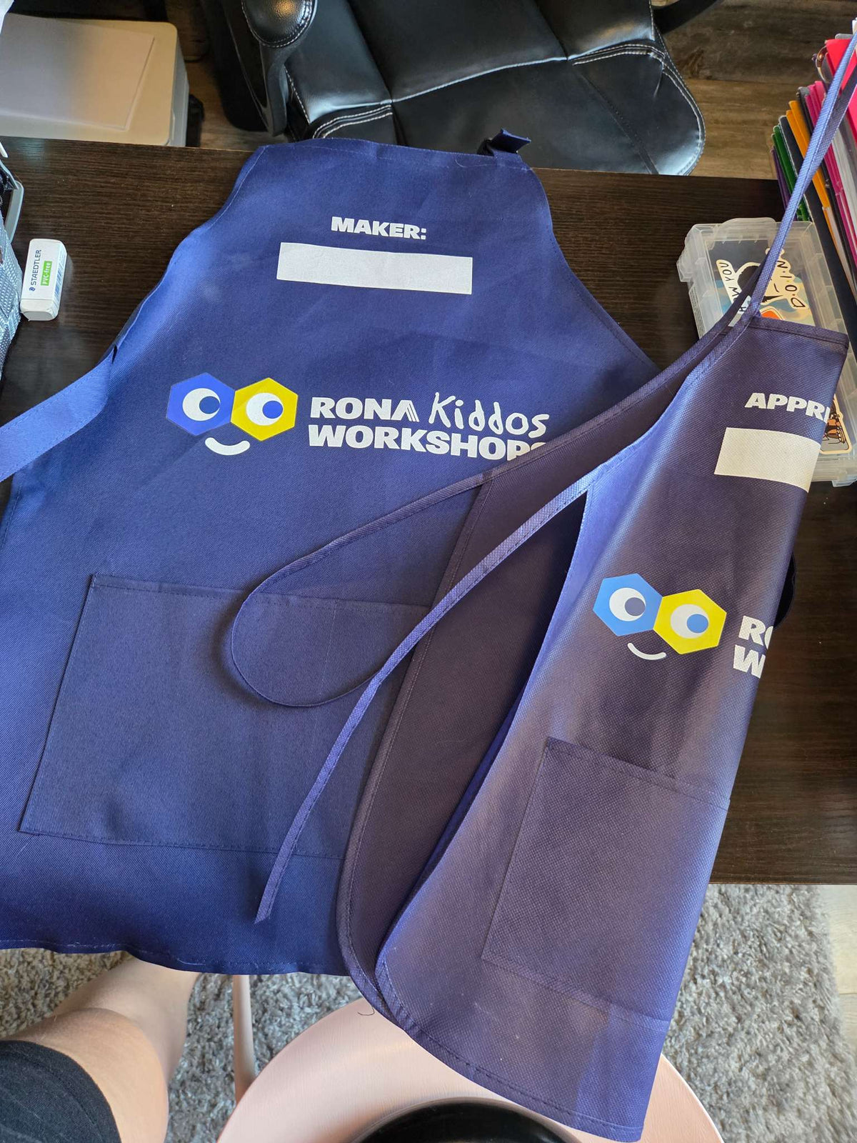 two rona kid workshop aprons new