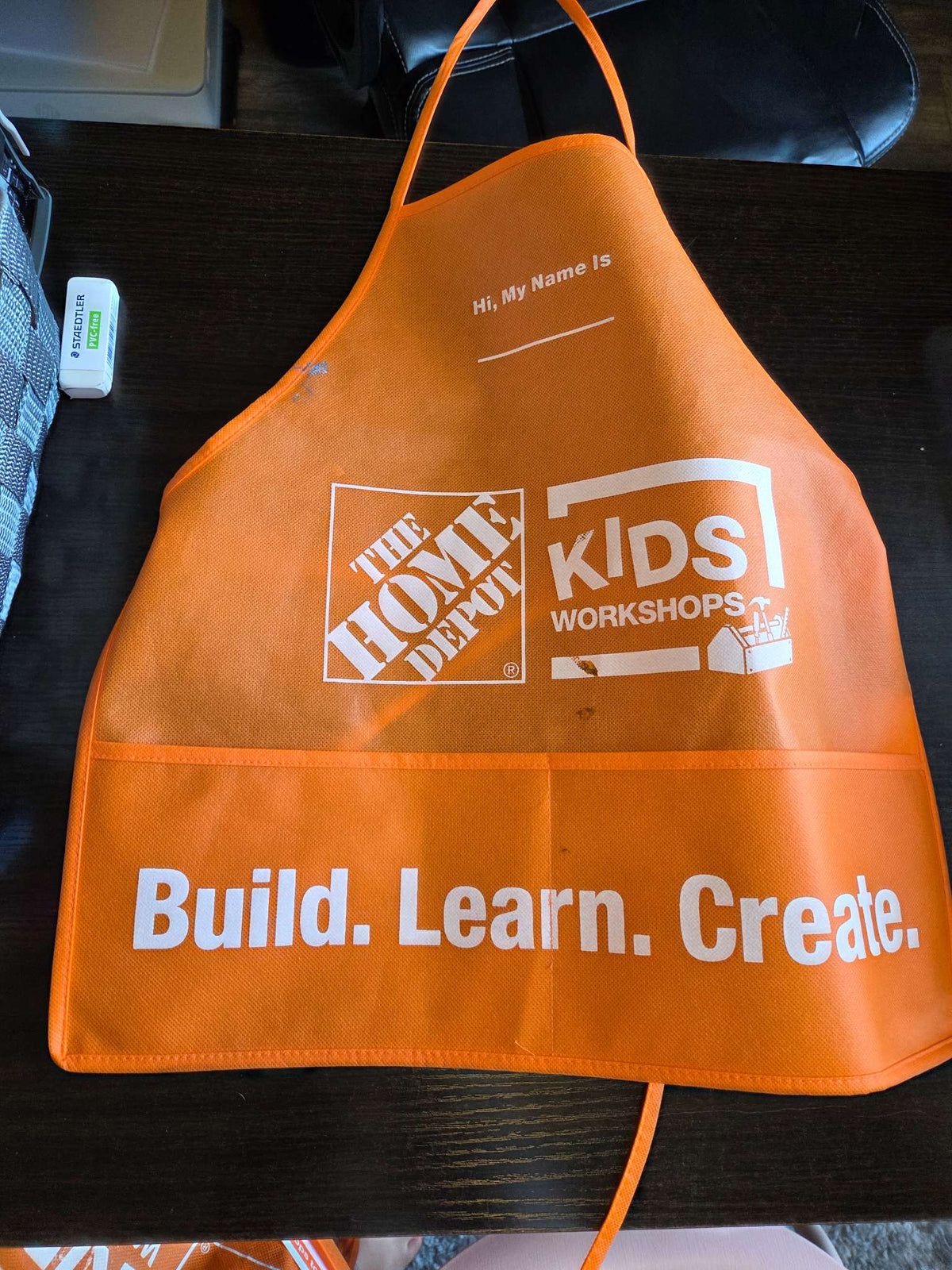 Home depot kids workshop apron new