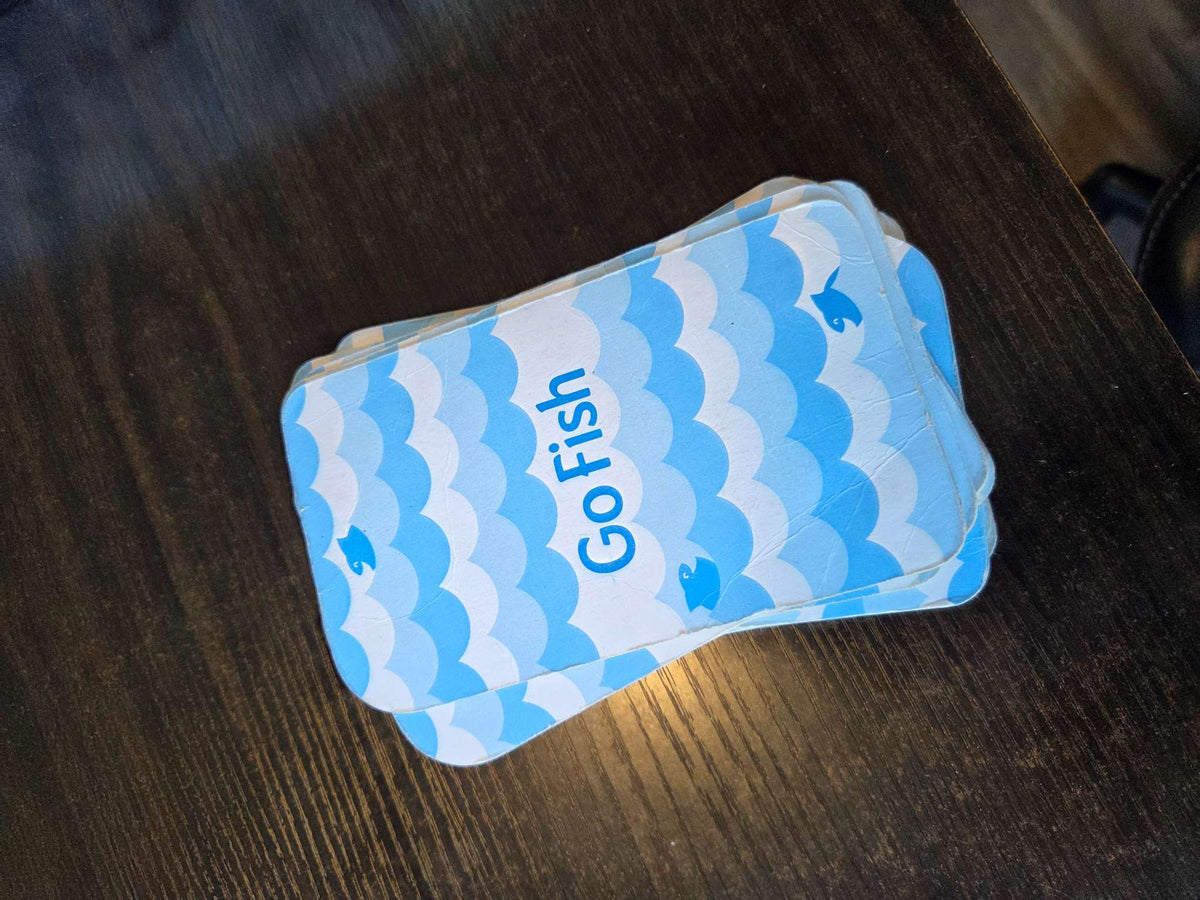Go fish with letters card game
