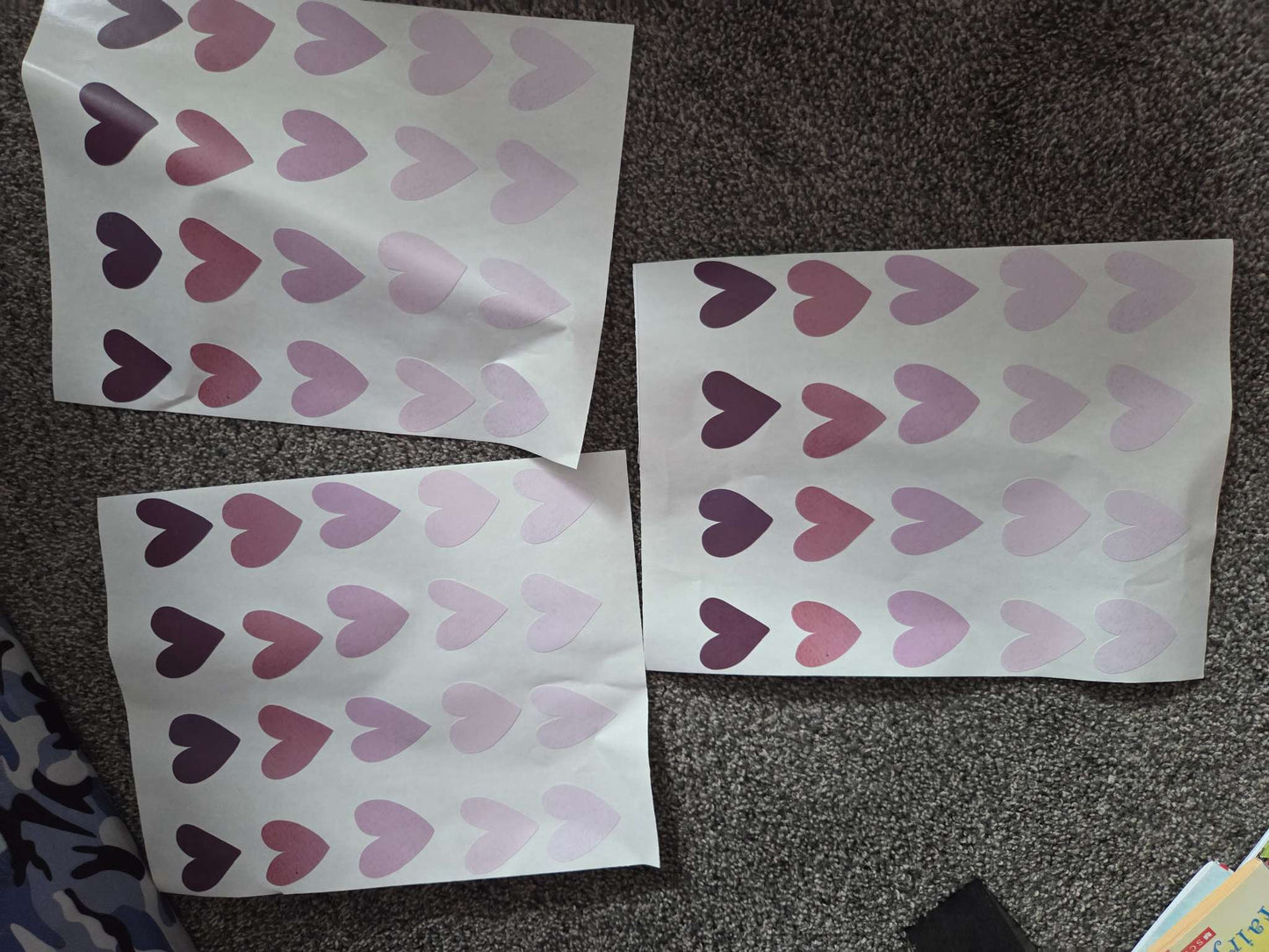 Heart wall decals