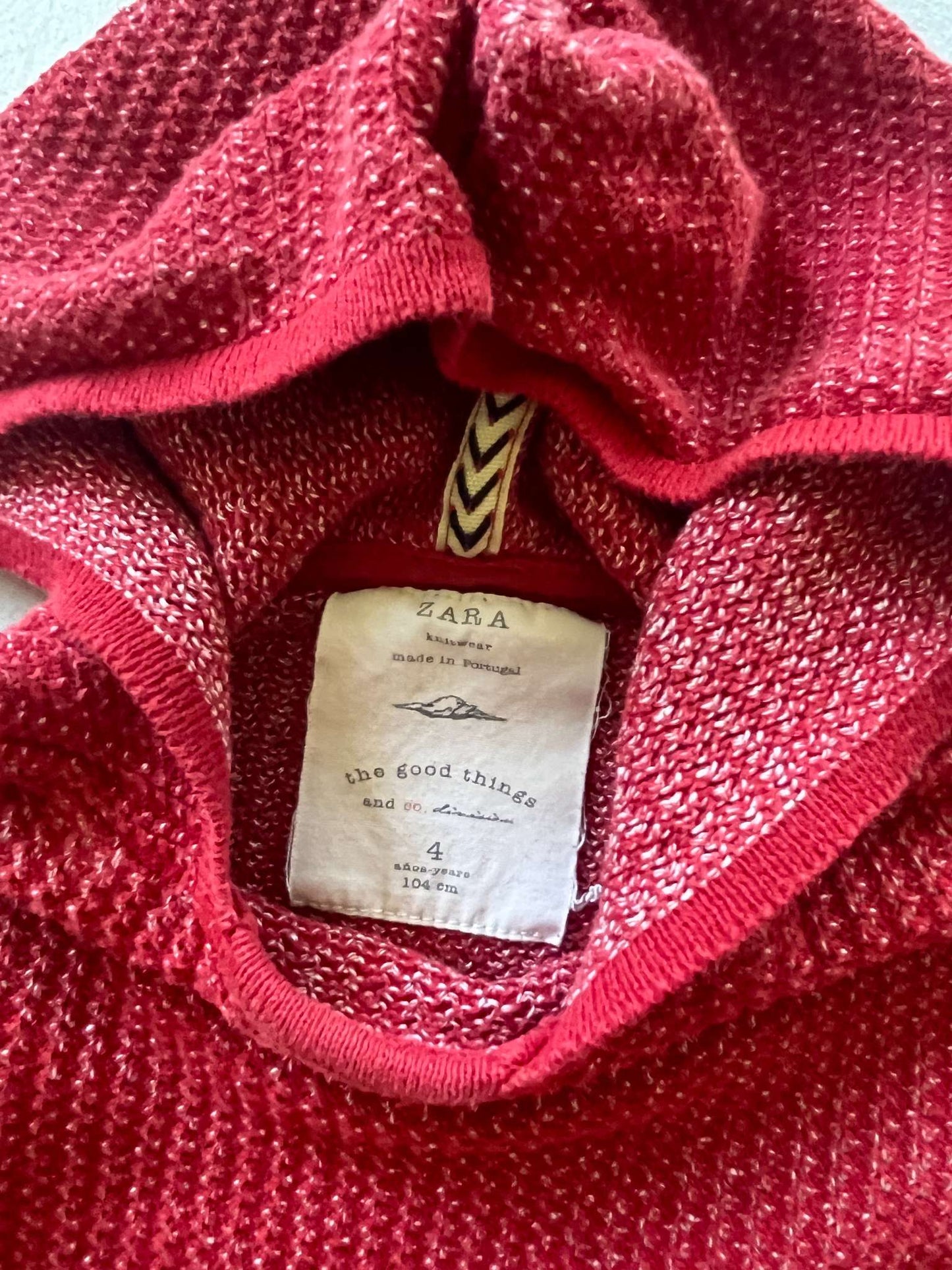 Zara Light Weight Sweater, Size 4 (Fits like a 3), Kids 3T