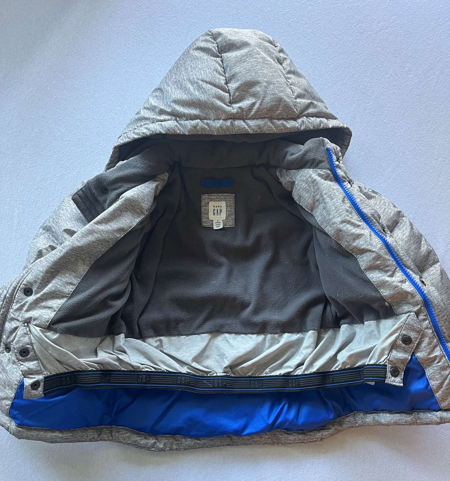 Gap Toddler Down Winter Jacket, Grey, Size 3, Kids 3T