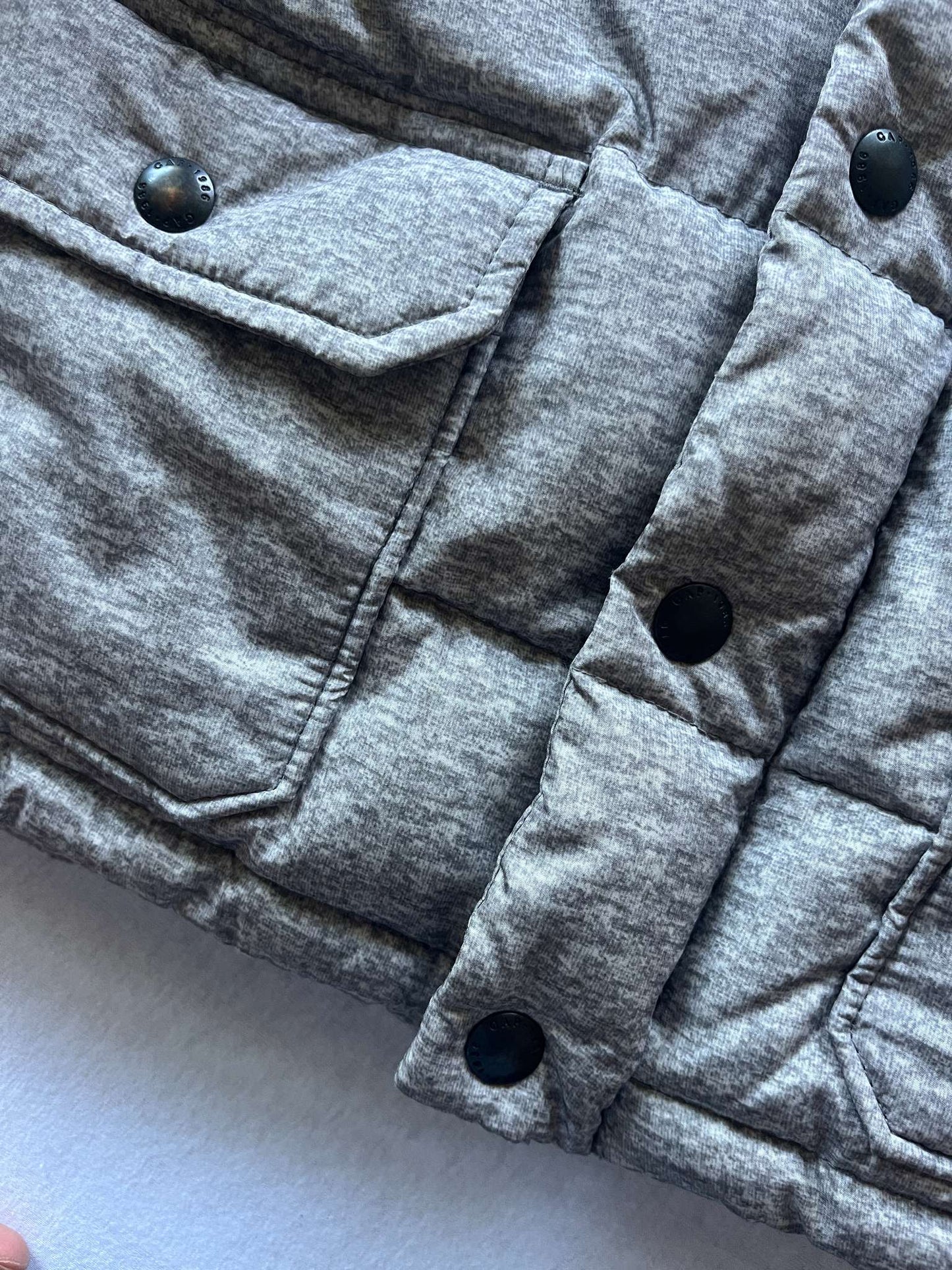 Gap Toddler Down Winter Jacket, Grey, Size 3, Kids 3T
