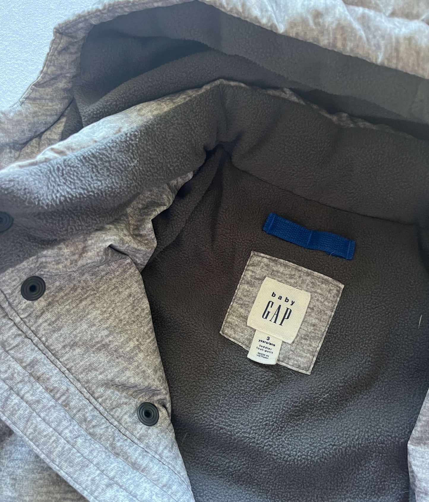 Gap Toddler Down Winter Jacket, Grey, Size 3, Kids 3T