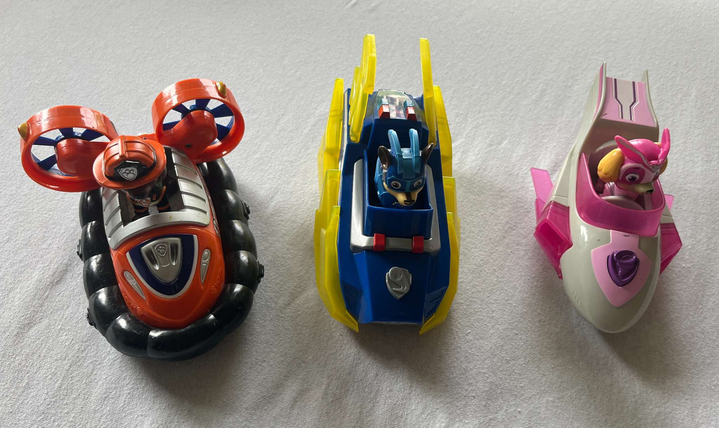 Paw Patrol Set of Three Pups and Vehicles