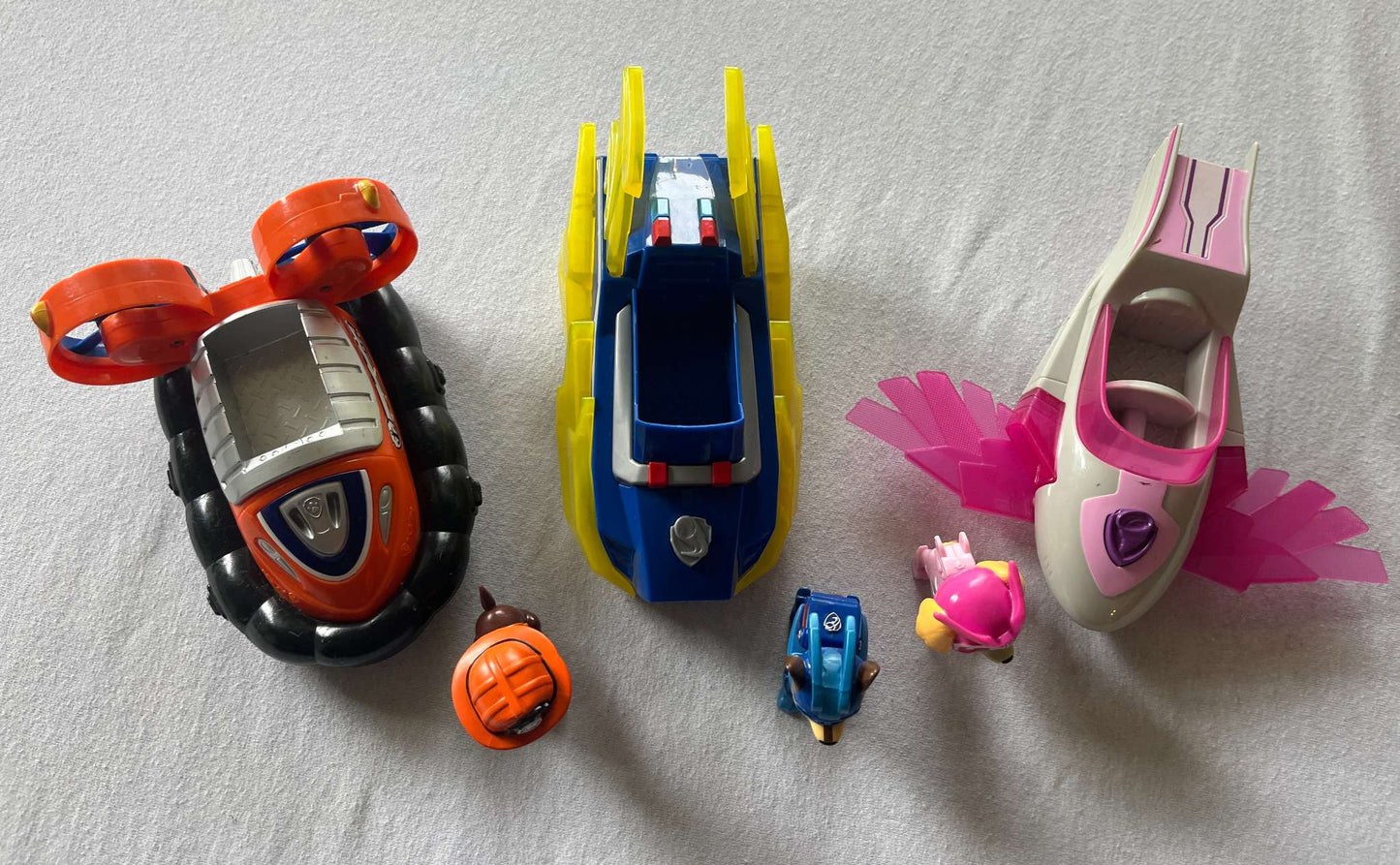 Paw Patrol Set of Three Pups and Vehicles