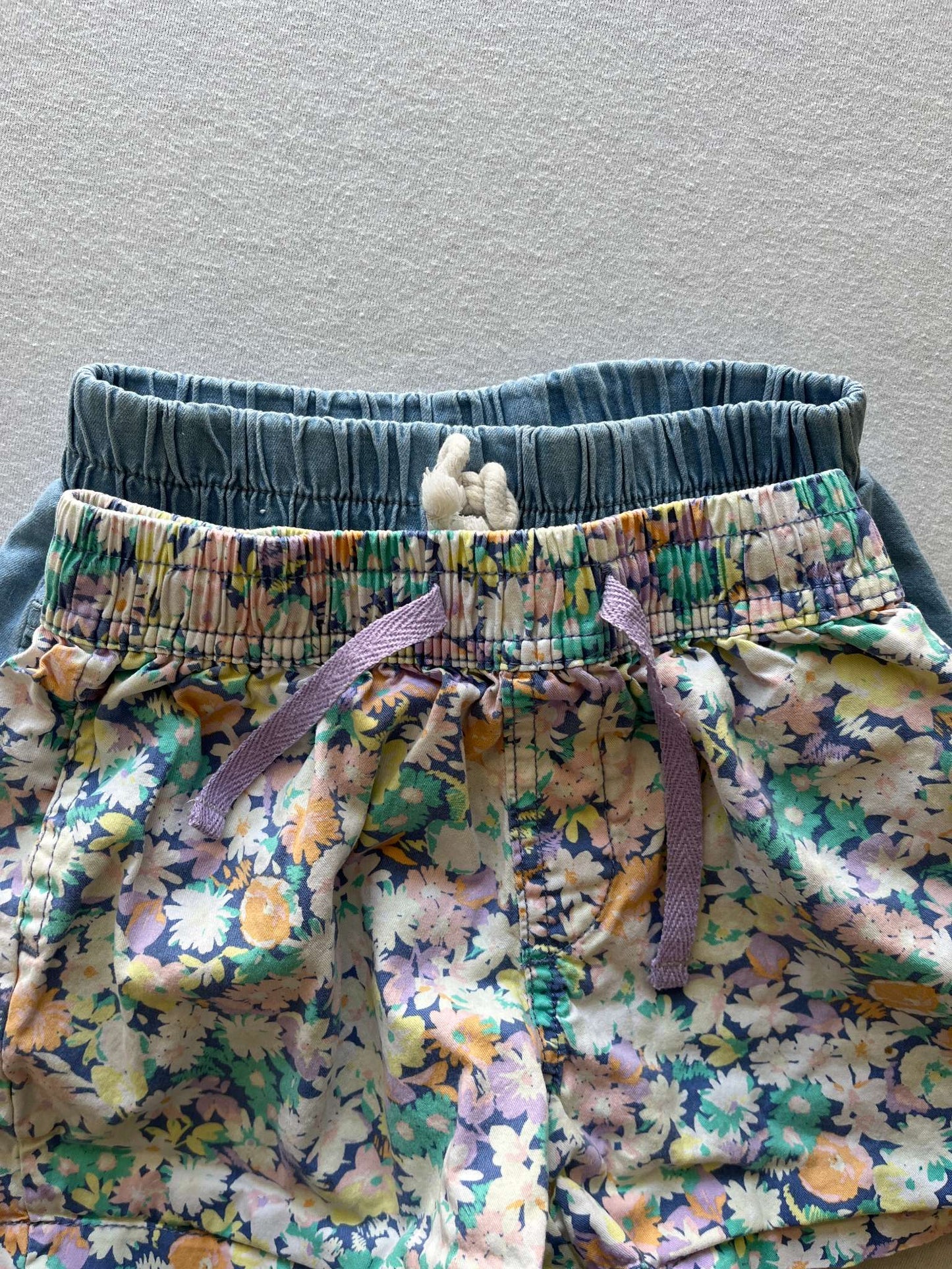Girls Shorts, 2 pair, Size 3-5, Kids 4/4T