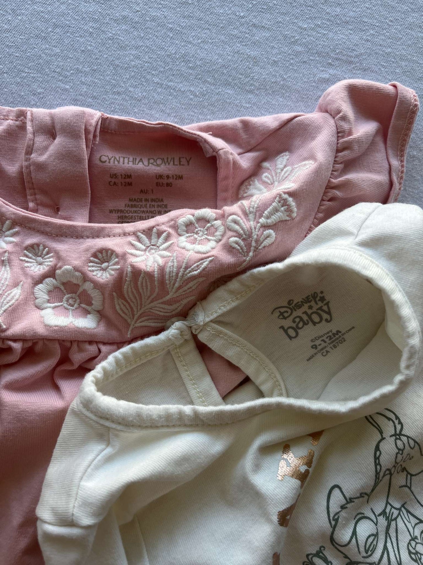 9-12 month Baby Girl Outfit Bundle, 2 Outfits (Disney & Cynthia Rowley), Kids 12 Month (9-12M)