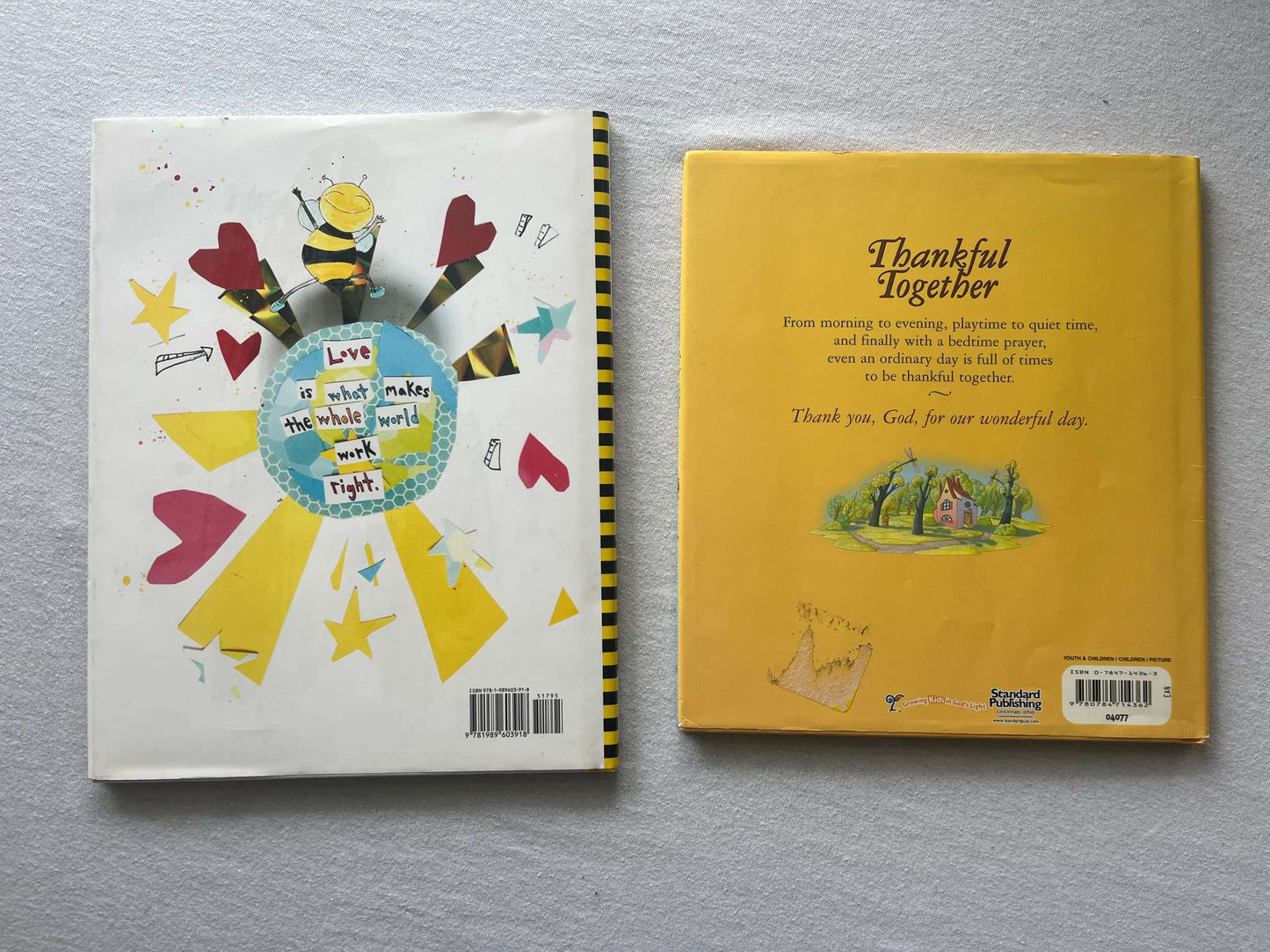 Two Hard Cover Books (Bee Love and Thankful Together)