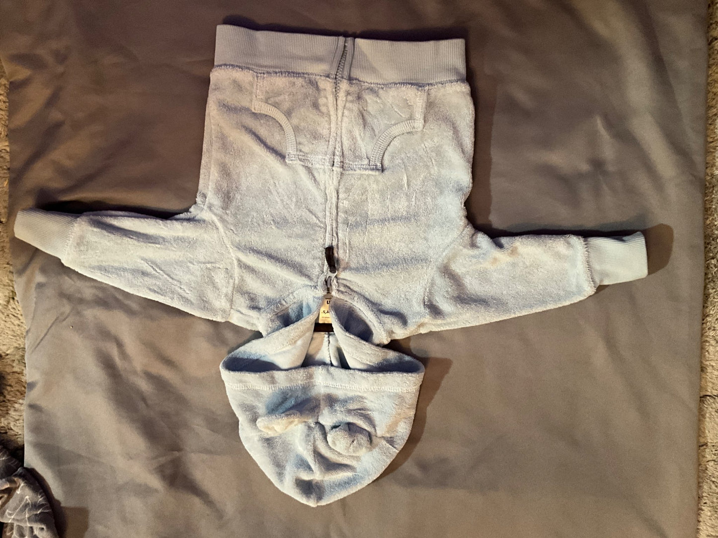 Light Blue Hoodie with Ears, Kids 3 Month (0-3M)