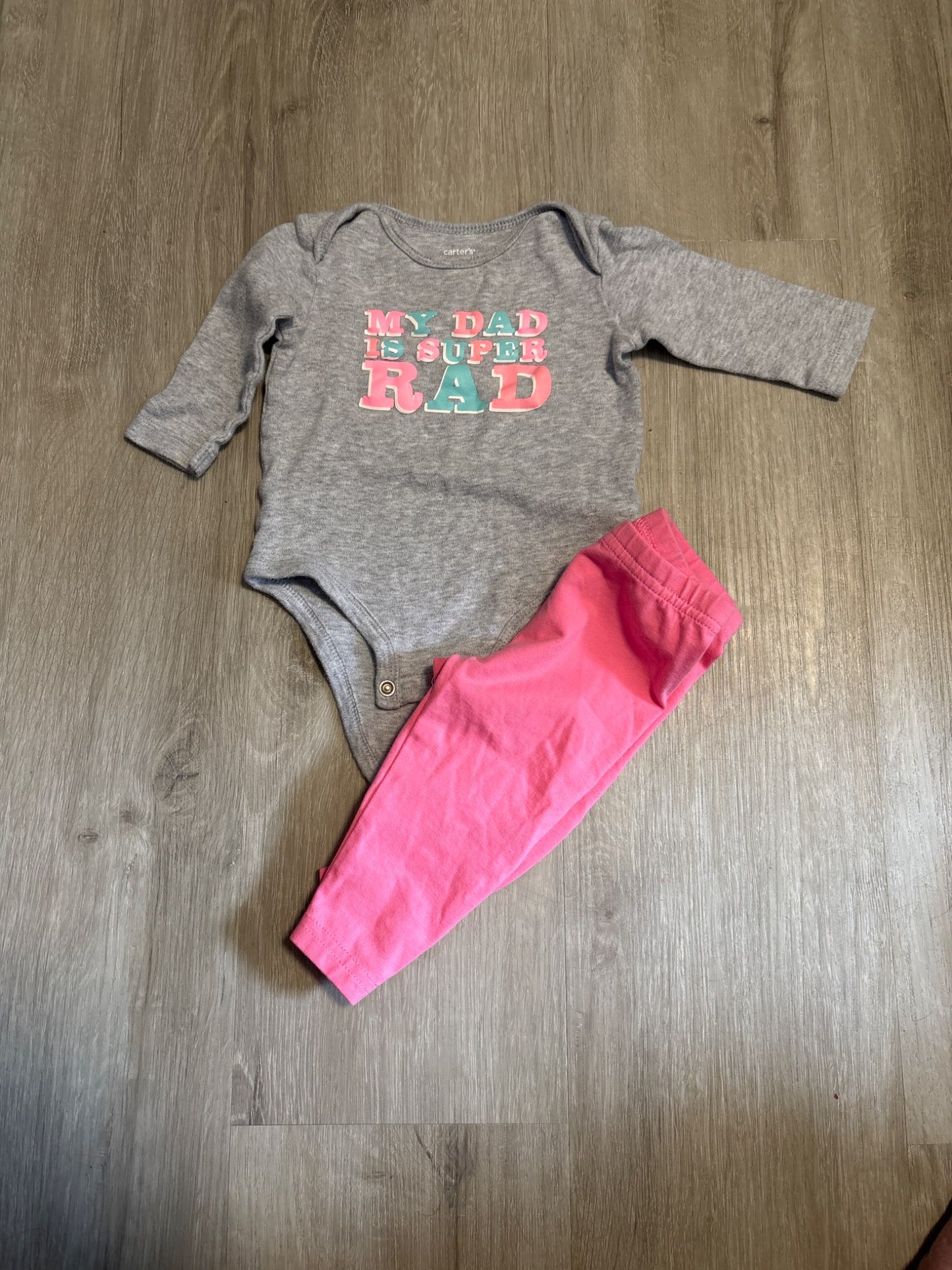 Carters “My Dad is Super Rad” Set, Kids 6 Month (3-6M)