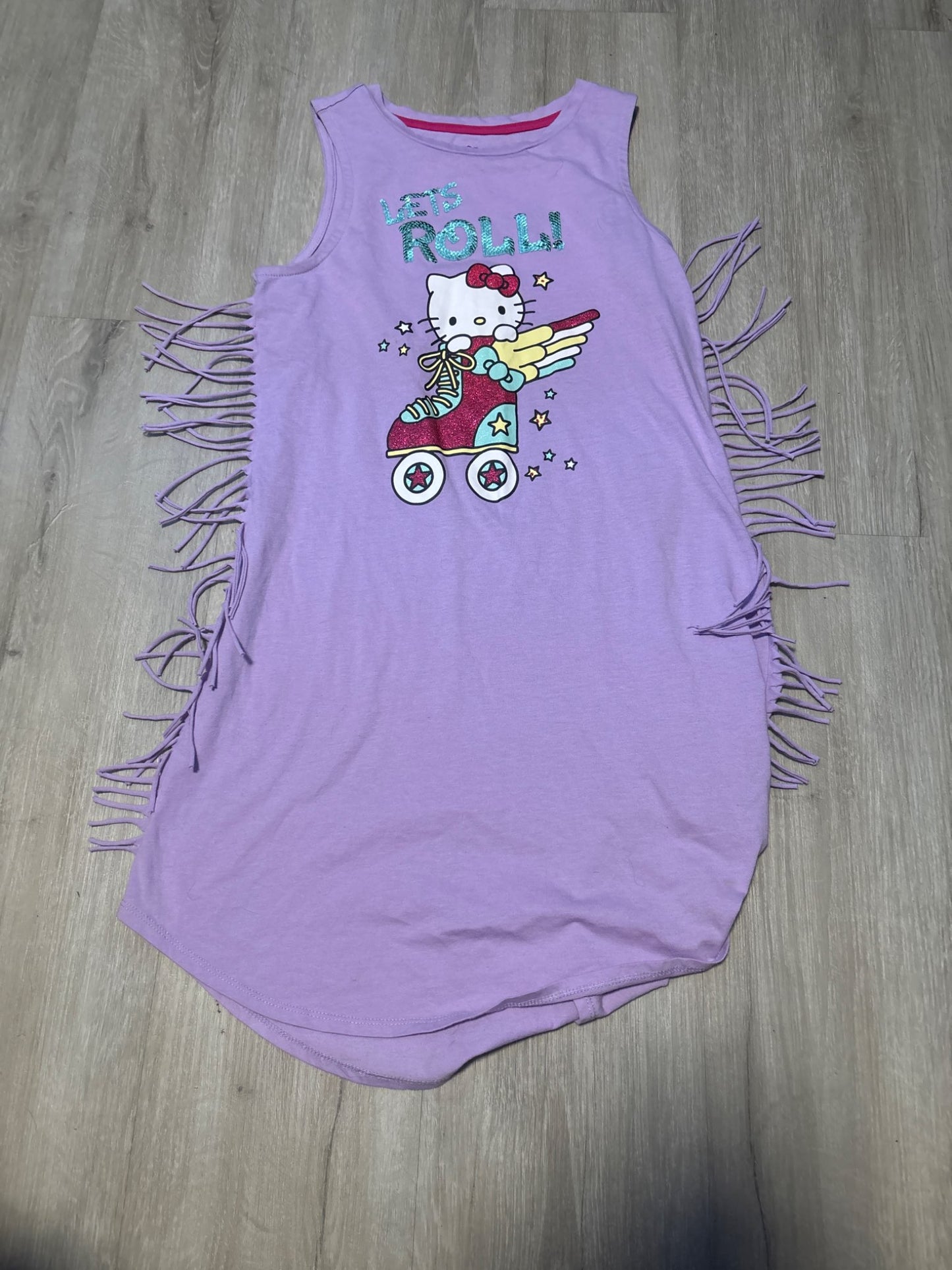 Hello Kitty 14-16 Purple Dress With Design , Kids 14