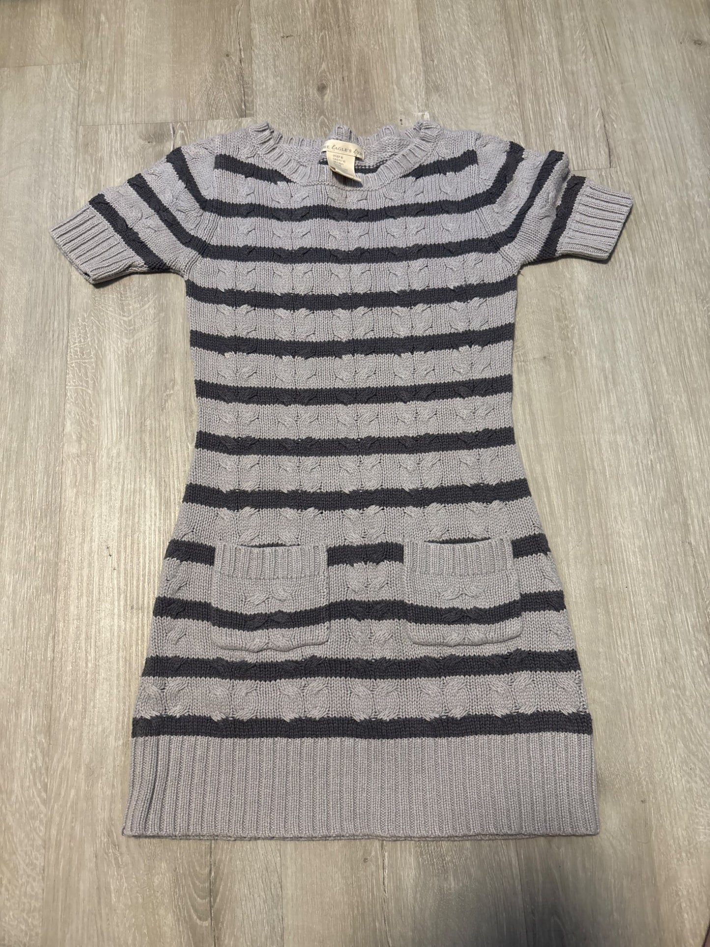 The Eagles Eye Grey Stripped Dress 7-8, Kids 7