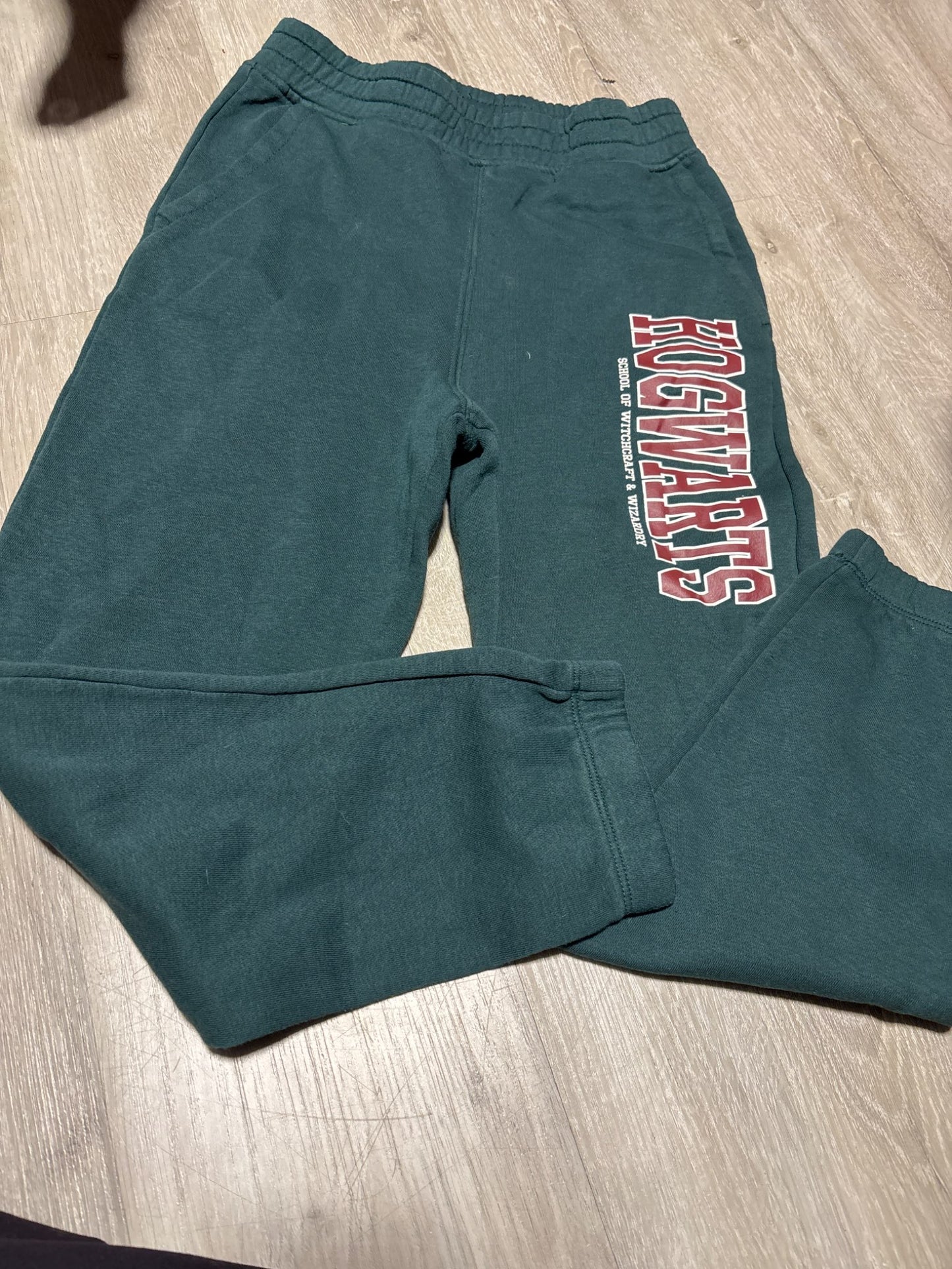 H&M Harry Potter “Hogwarts” Green Sweatpants 11-12, Kids 12