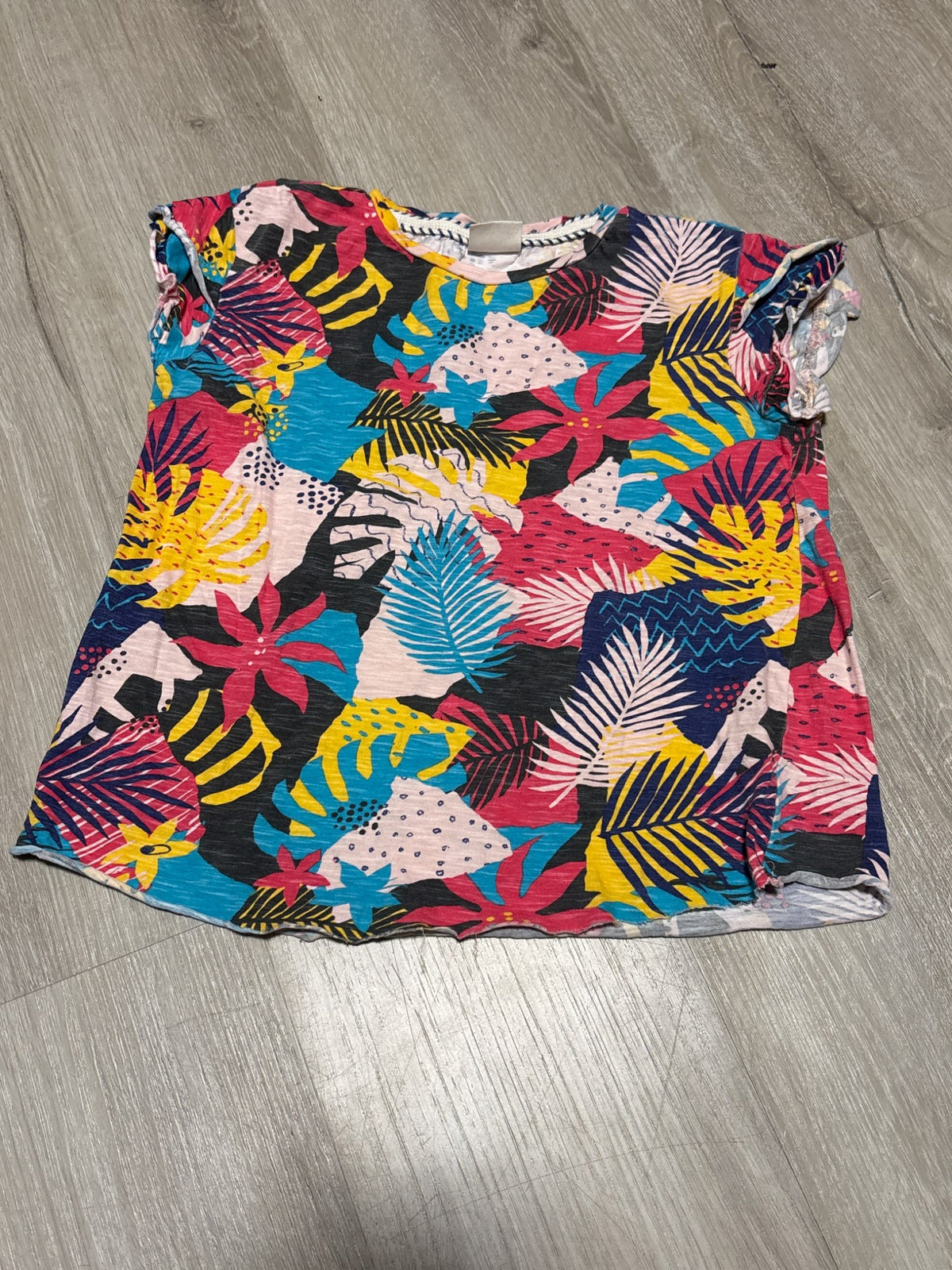 Zara Tropical Floral Tank Top Size 8, Kids 8