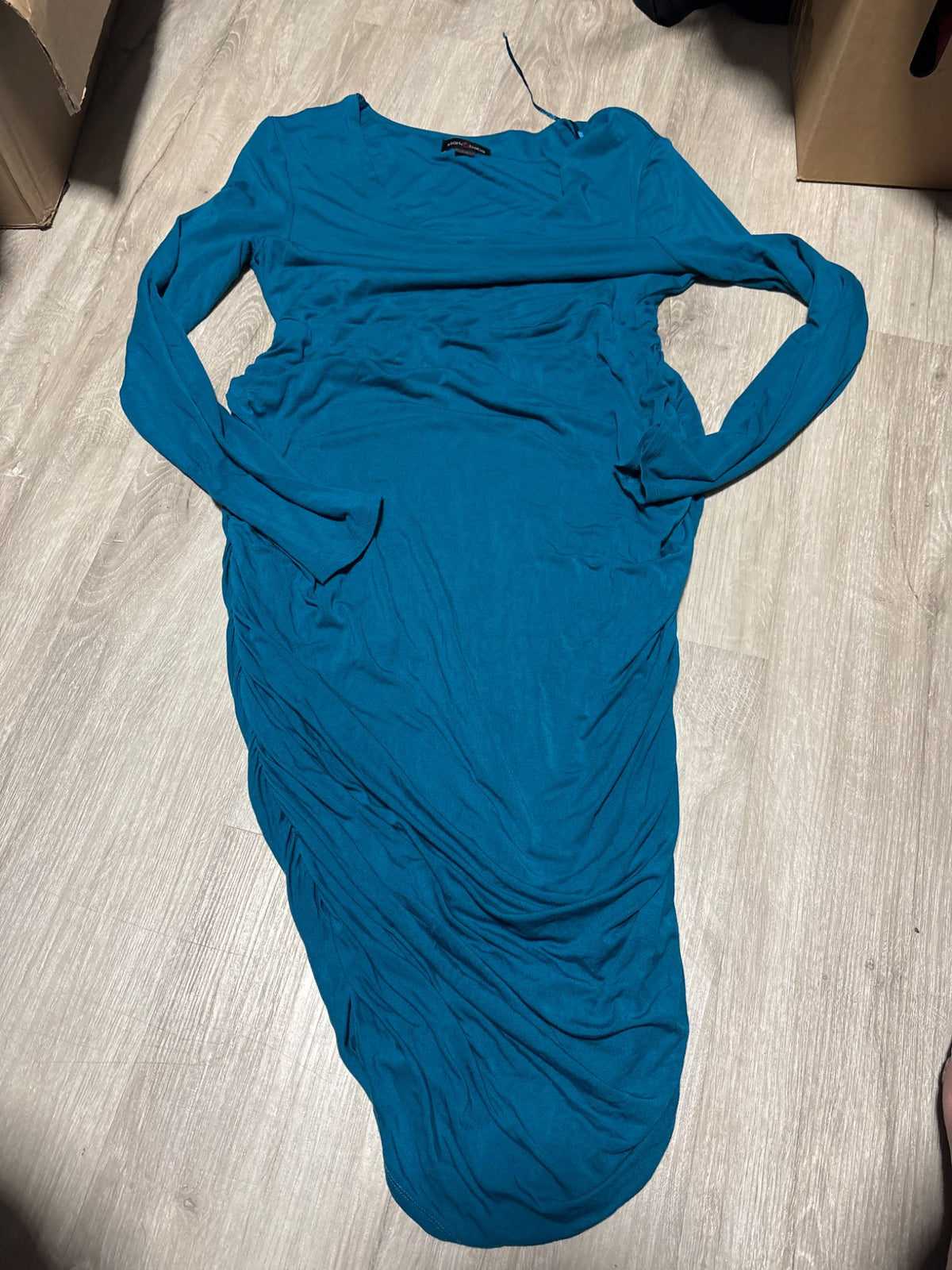 Stork & Babe Large Teal Maternity Dress , Maternity L (12-14)