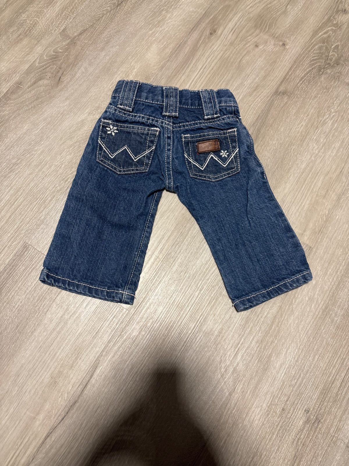 Wrangler Girls Floral Jeans 3-6M, Kids 6 Month (3-6M)
