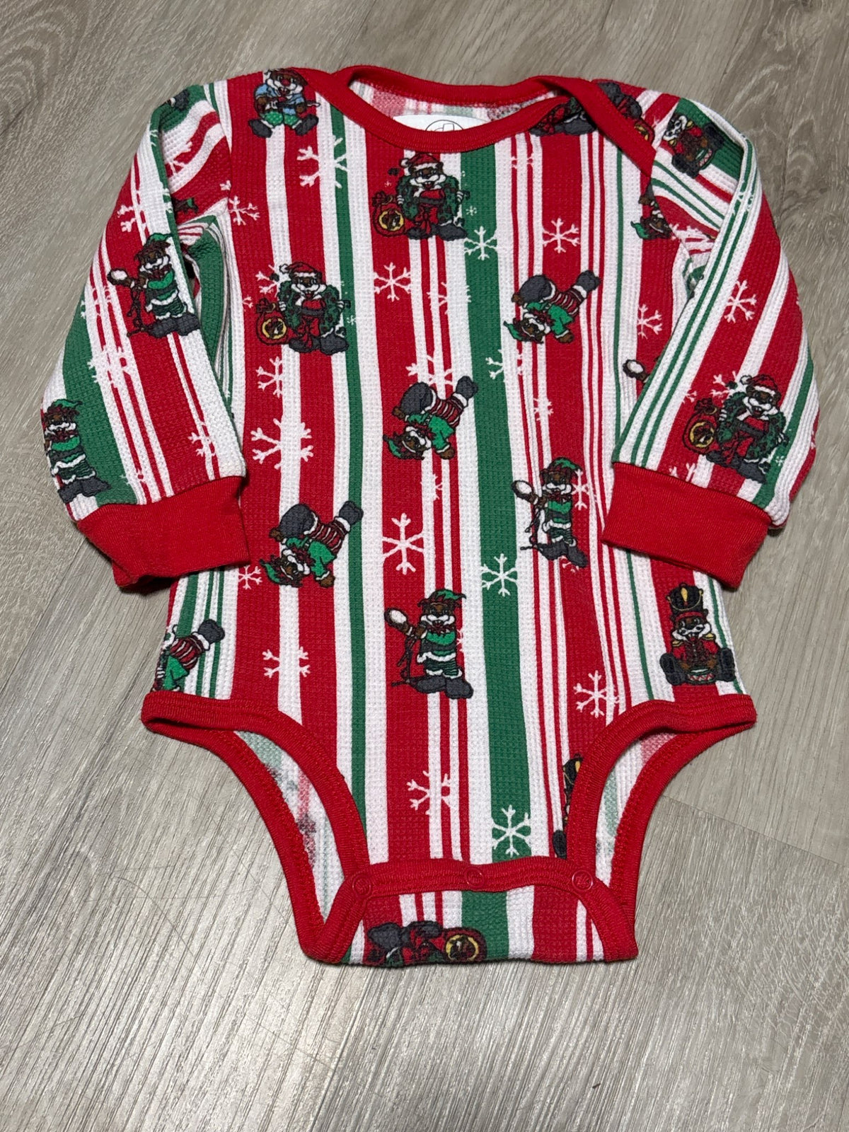 Buc-Ees Holiday Beaver Onesie 12m, Kids 12 Month (9-12M)