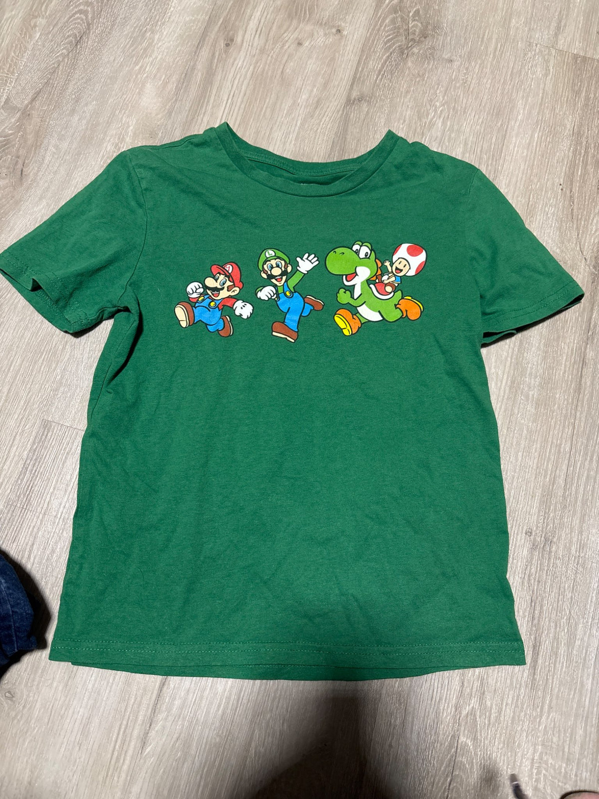 Super Mario Green Large Shirt , Kids 10
