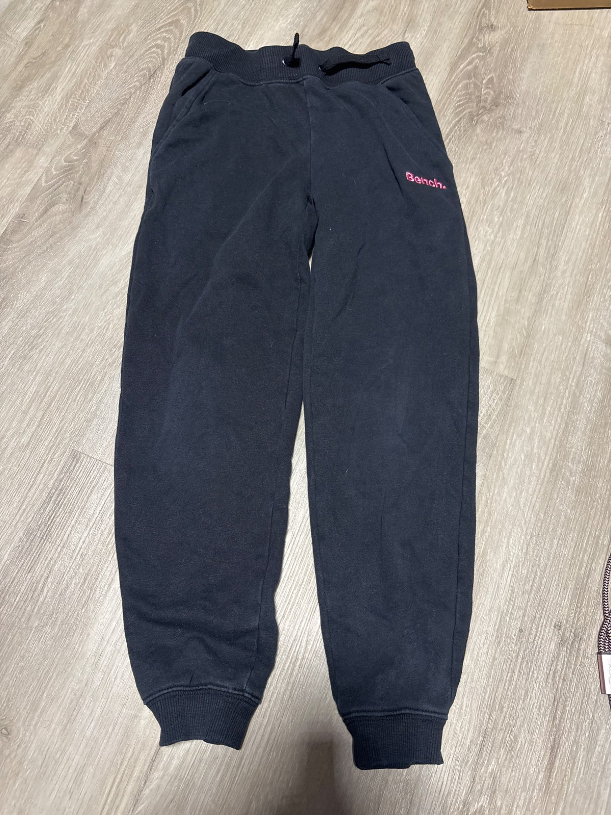 Bench Black Joggers with Pink Writing 7-8, Kids 7