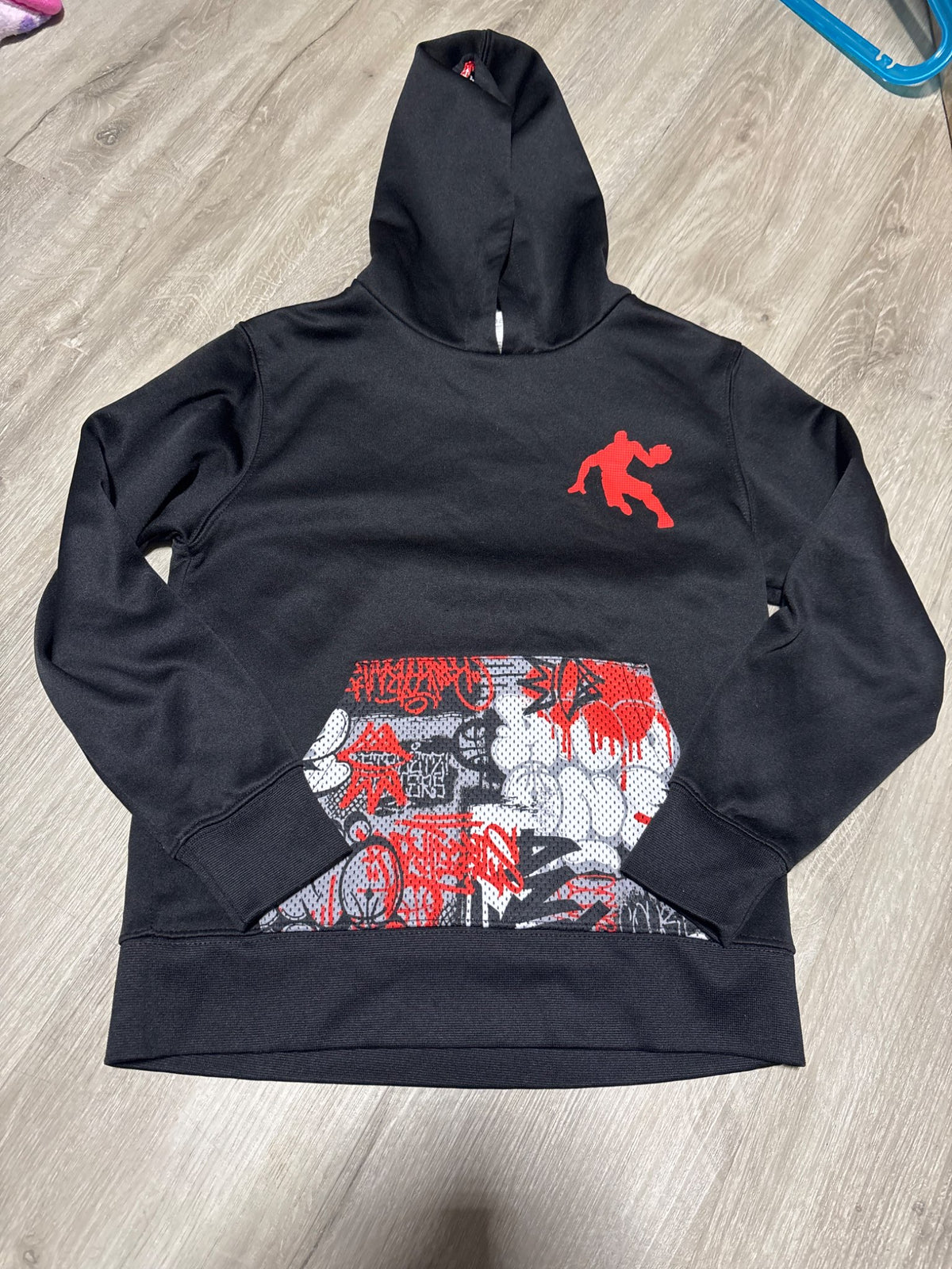 And1 Black Pull Over Hoodie Size 8, Kids 7