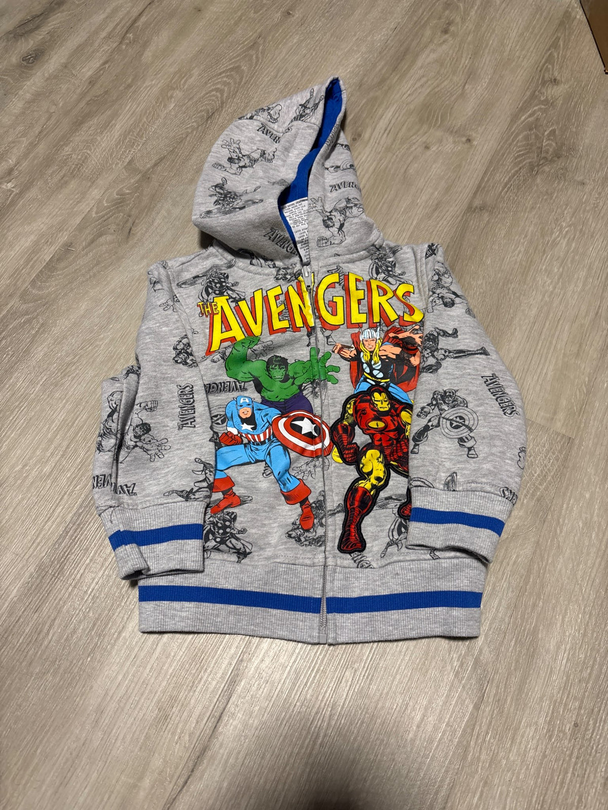 Marvel The Avengers Character Zip Up 3T, Kids 3T